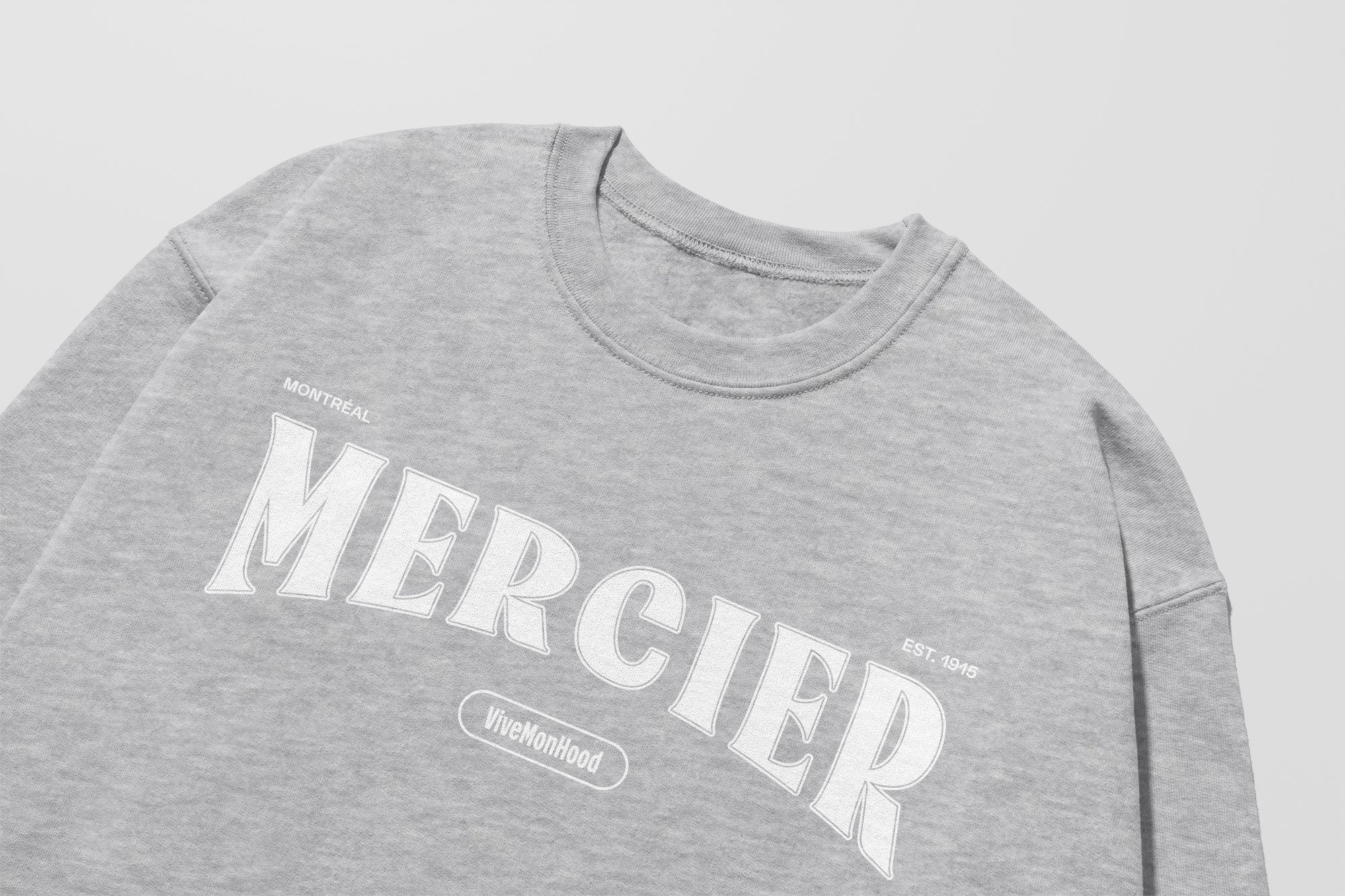 Mon Crew Fit - Adultes - Mercier - Impression en Blanc