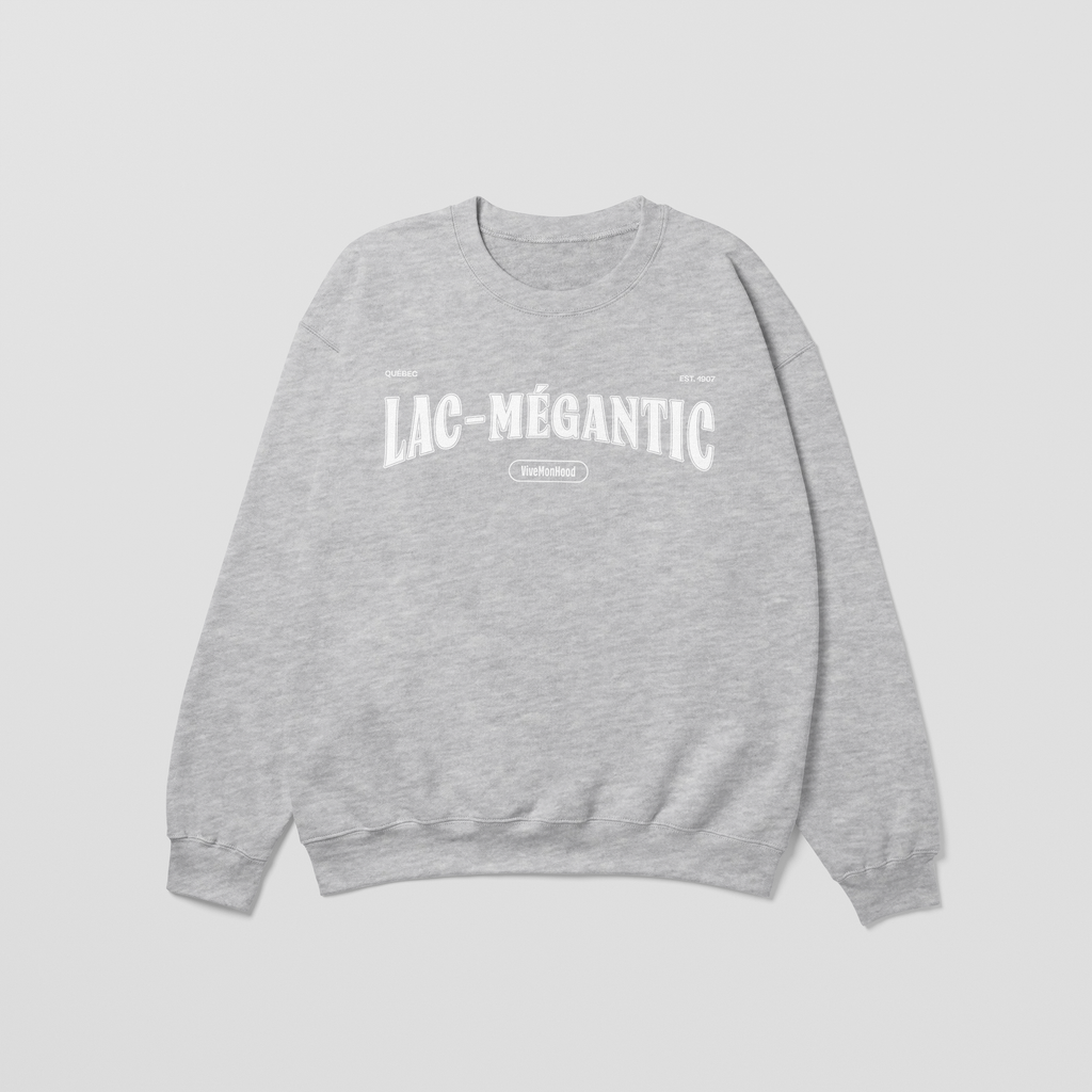 Mon Crew Fit - Lac-Megantic - Enfant - Blanc - Sport Gray