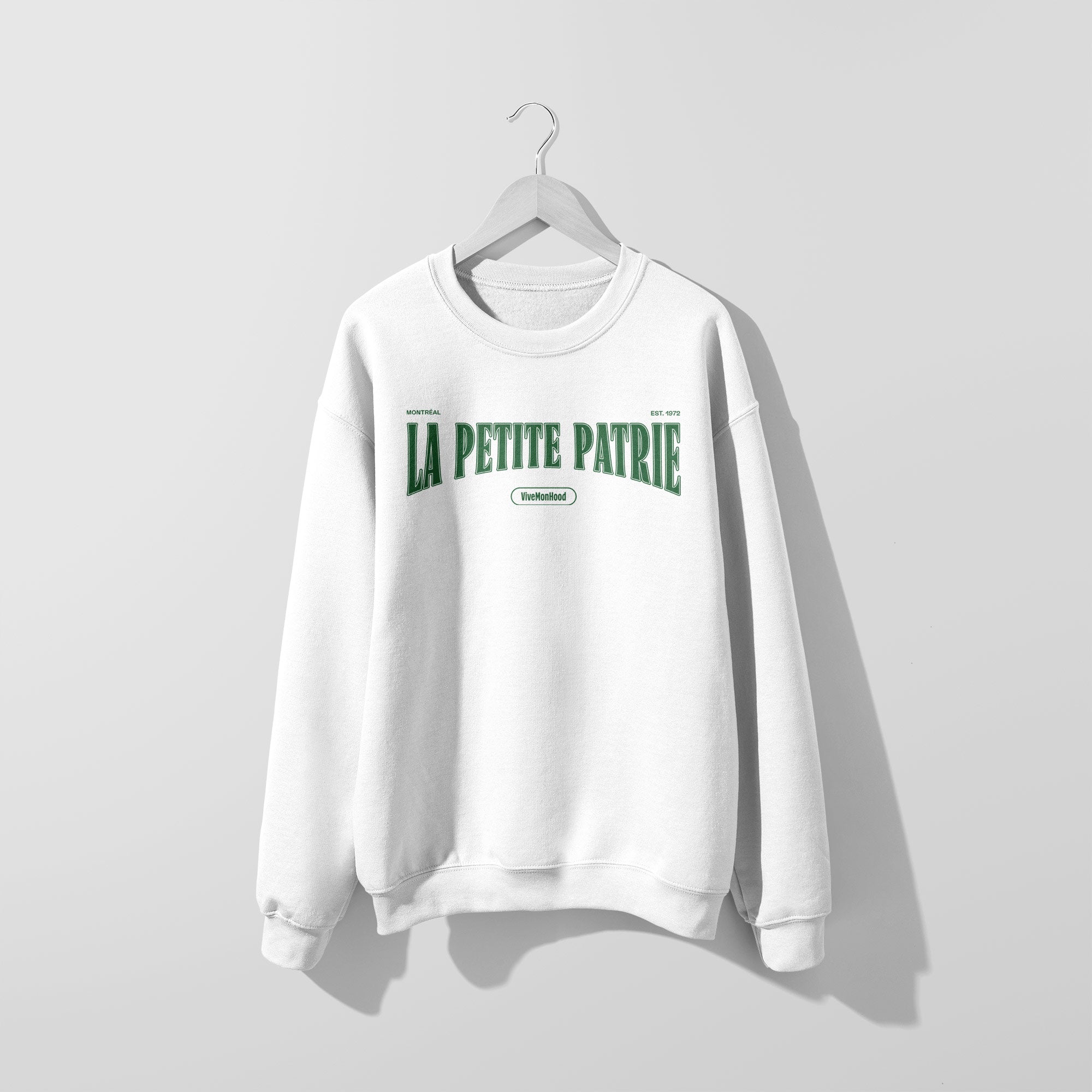 Mon Crew Fit - Adultes - La Petite Patrie - Impression en Vert