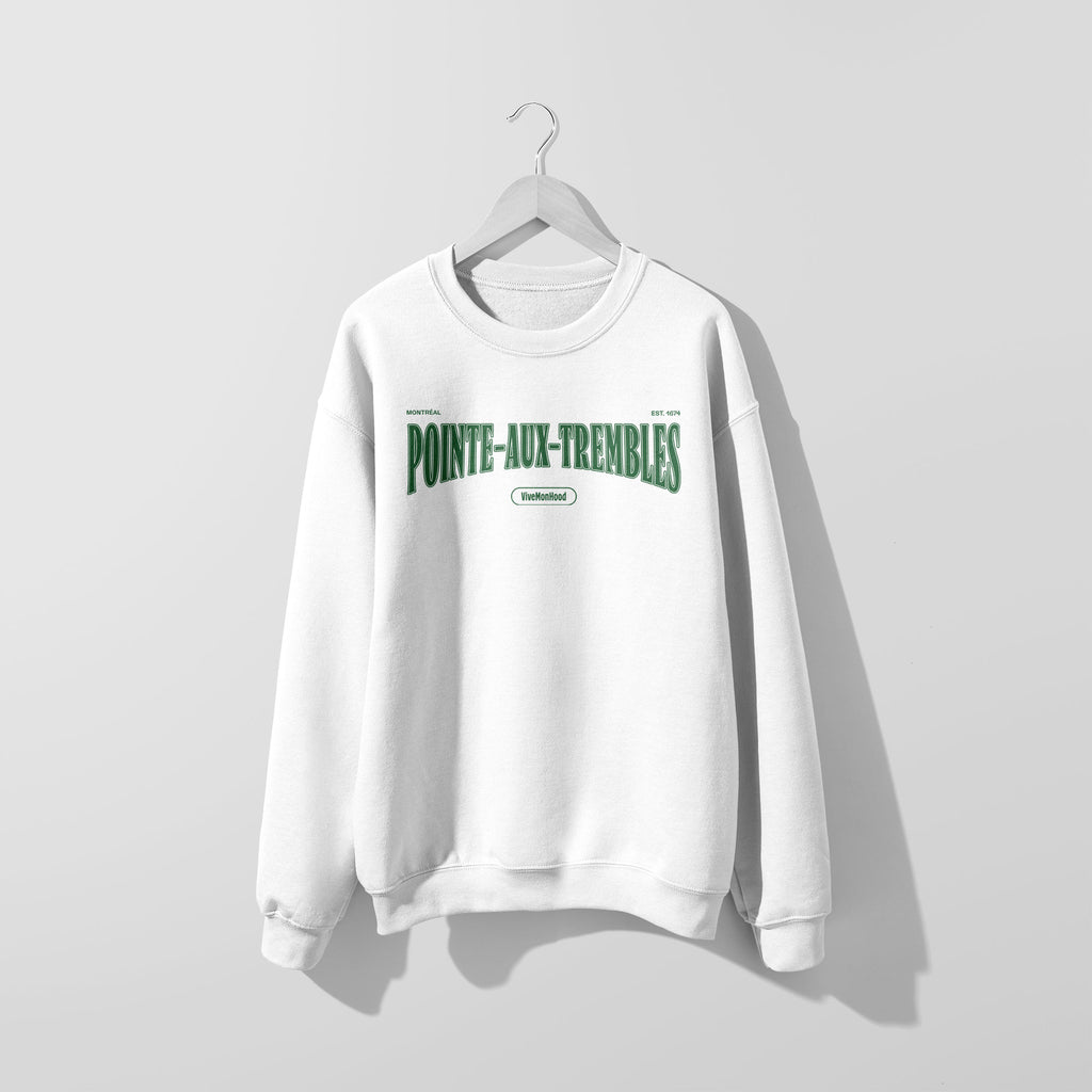 Mon Crew Fit - Adultes - Pointe-aux-Trembles - Impression en Vert