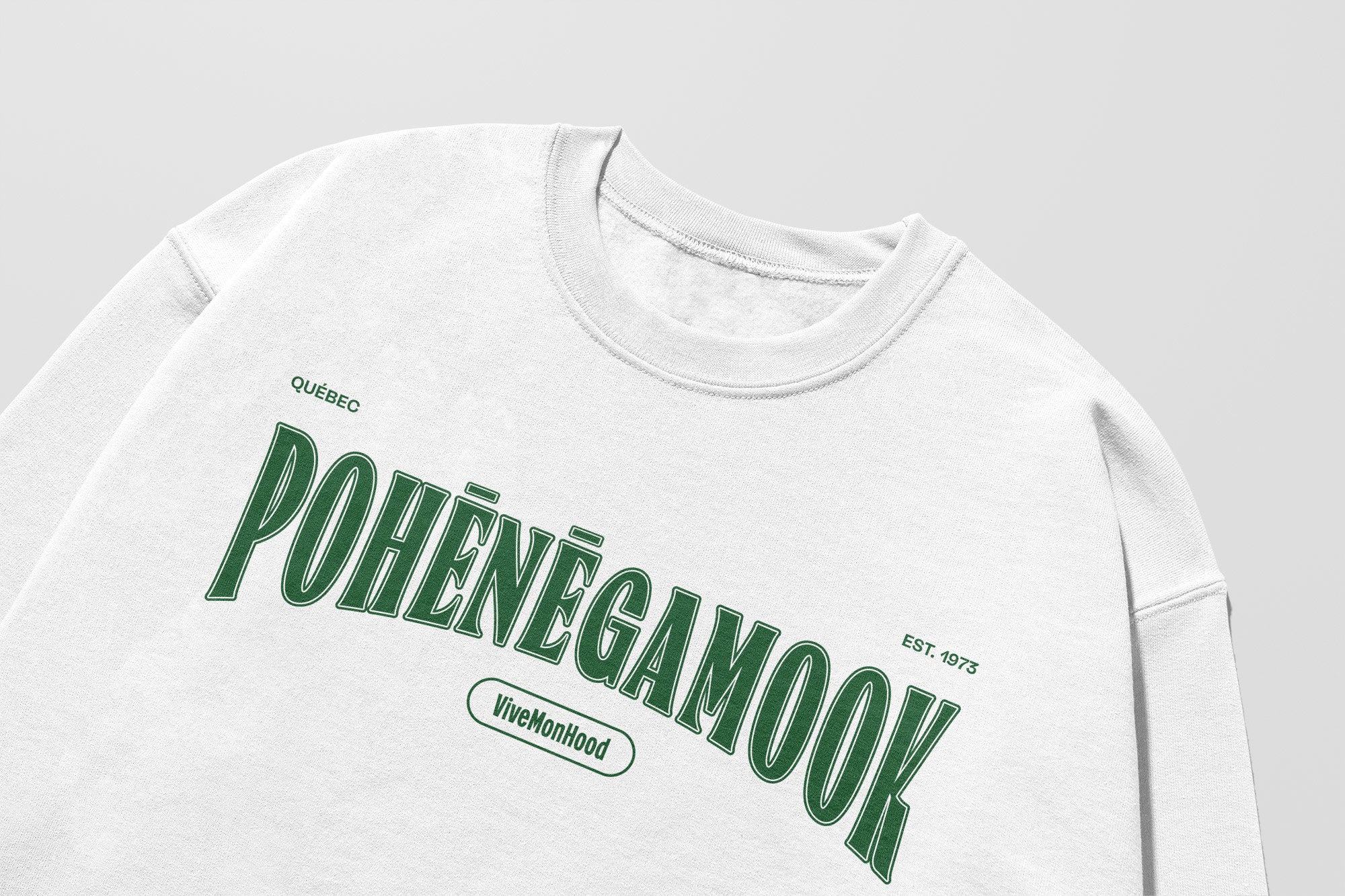 Mon Crew Fit - Adultes - Pohenegamook - Impression en Vert