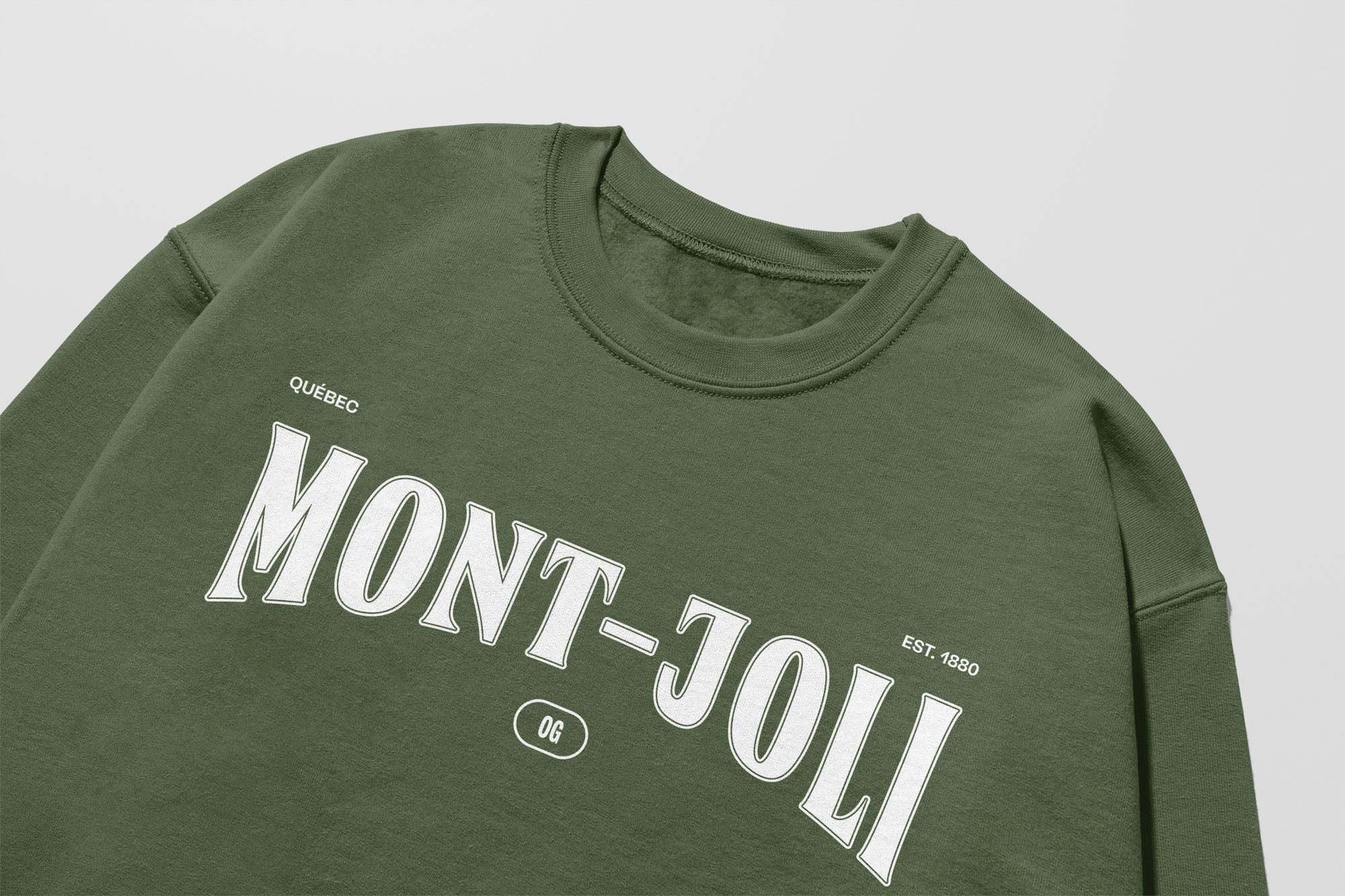 Mon Crew Confort - Adultes - Mont-Joli - Impression en Blanc