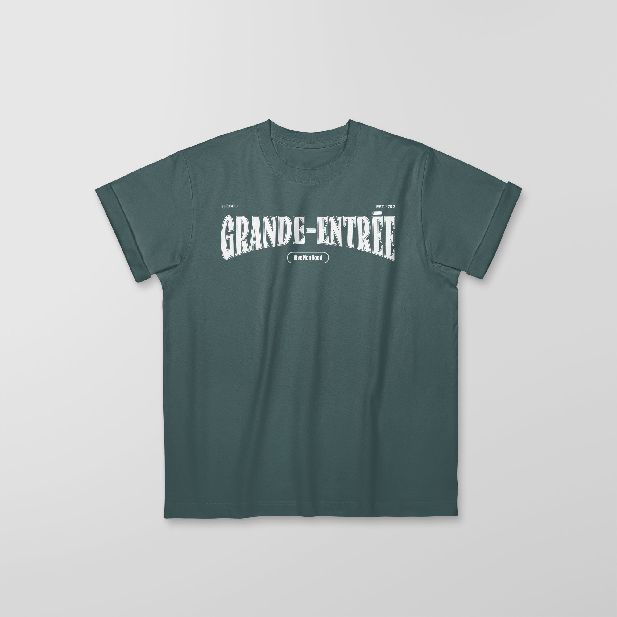 Mon T-Shirt Garçon - Adultes - Grande-Entree - Impression en Blanc