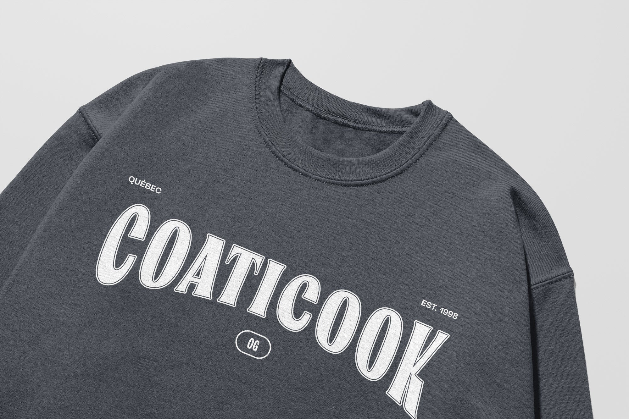 Mon Crew Fit - Enfants - Coaticook - Impression en Blanc