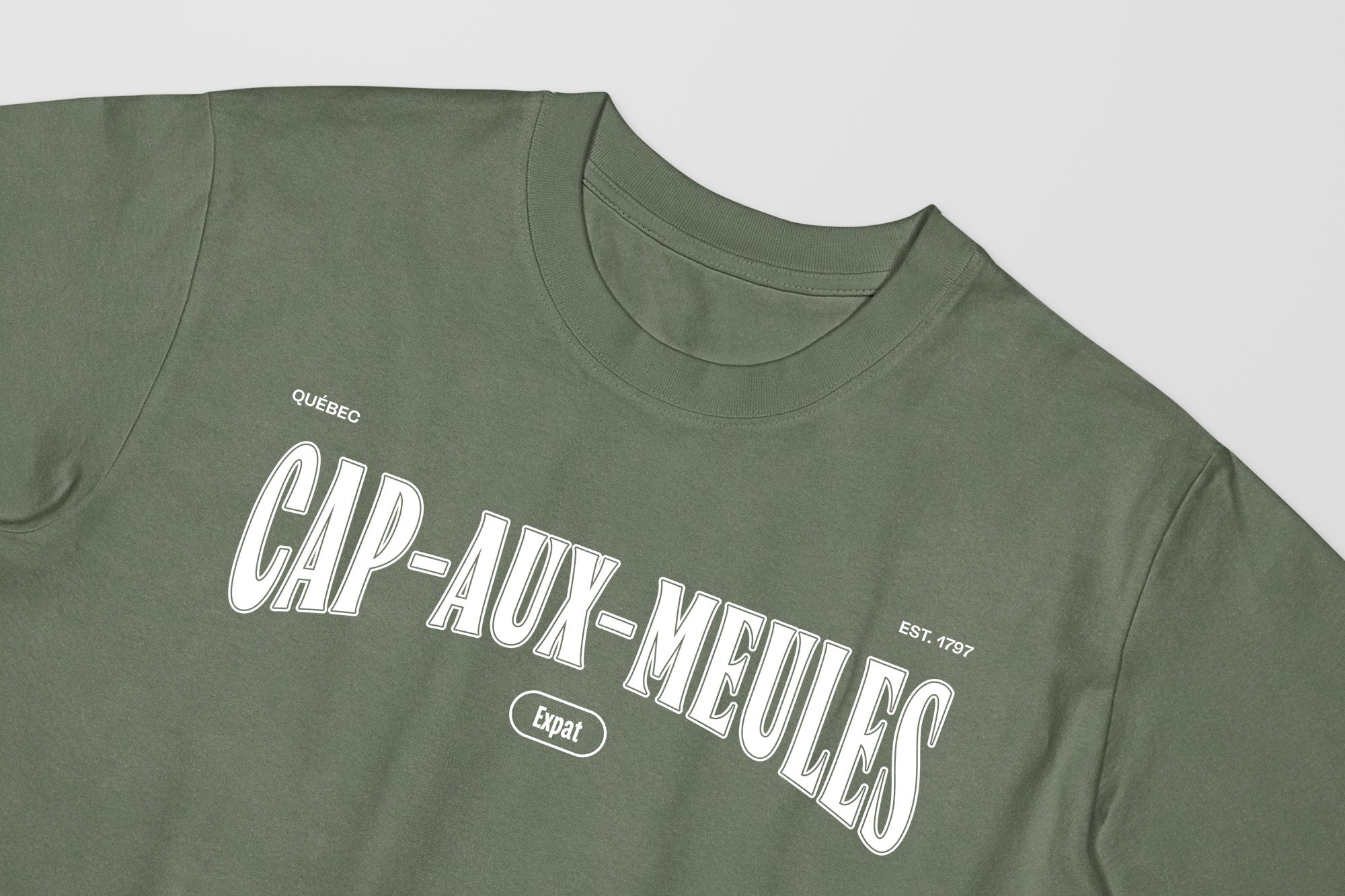 Mon T-Shirt Garçon - Adultes - Cap-aux-Meules - Impression en Blanc
