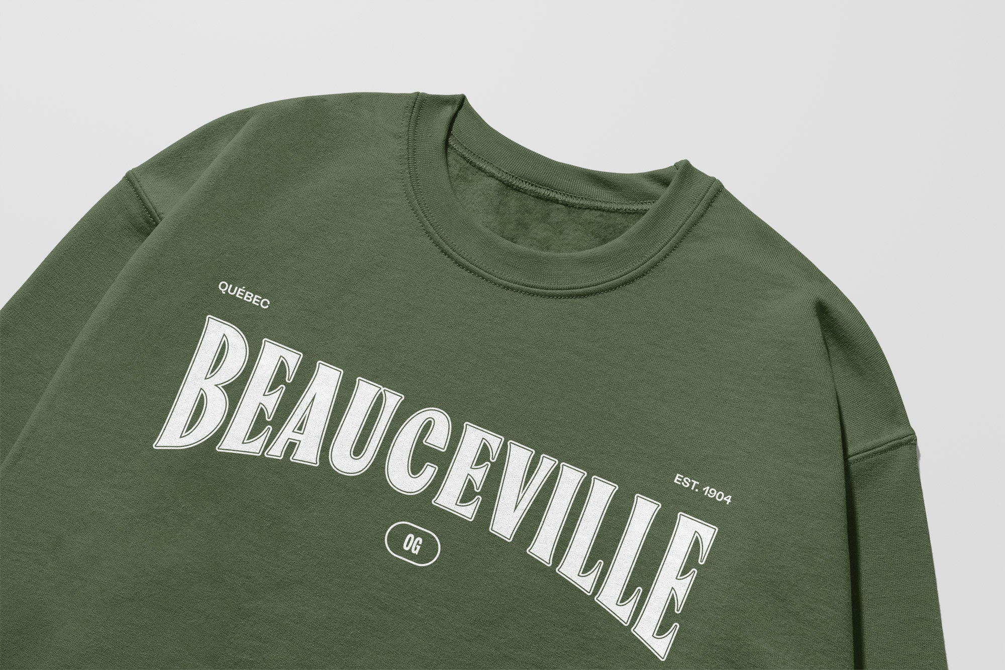 Mon Crew Confort - Adultes - Beauceville - Impression en Blanc