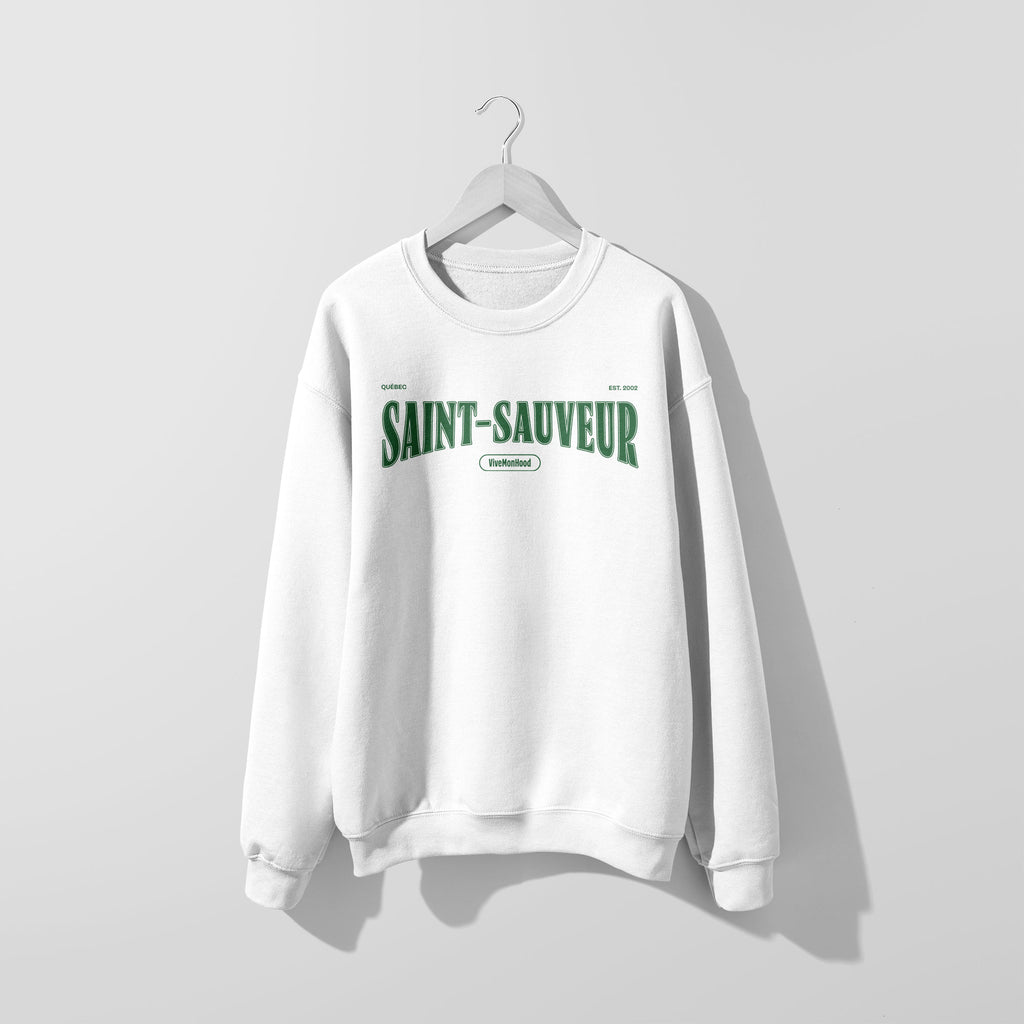 Mon Crew Fit - Adultes - Saint-Sauveur - Impression en Vert