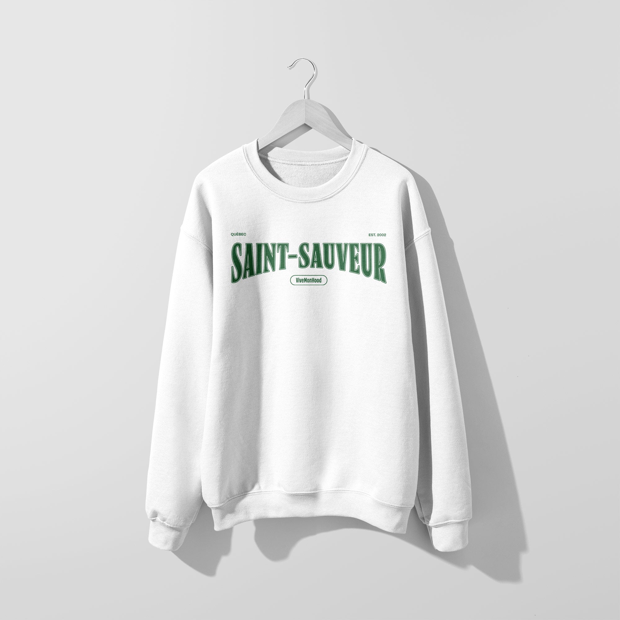 Mon Crew Fit - Adultes - Saint-Sauveur - Impression en Vert