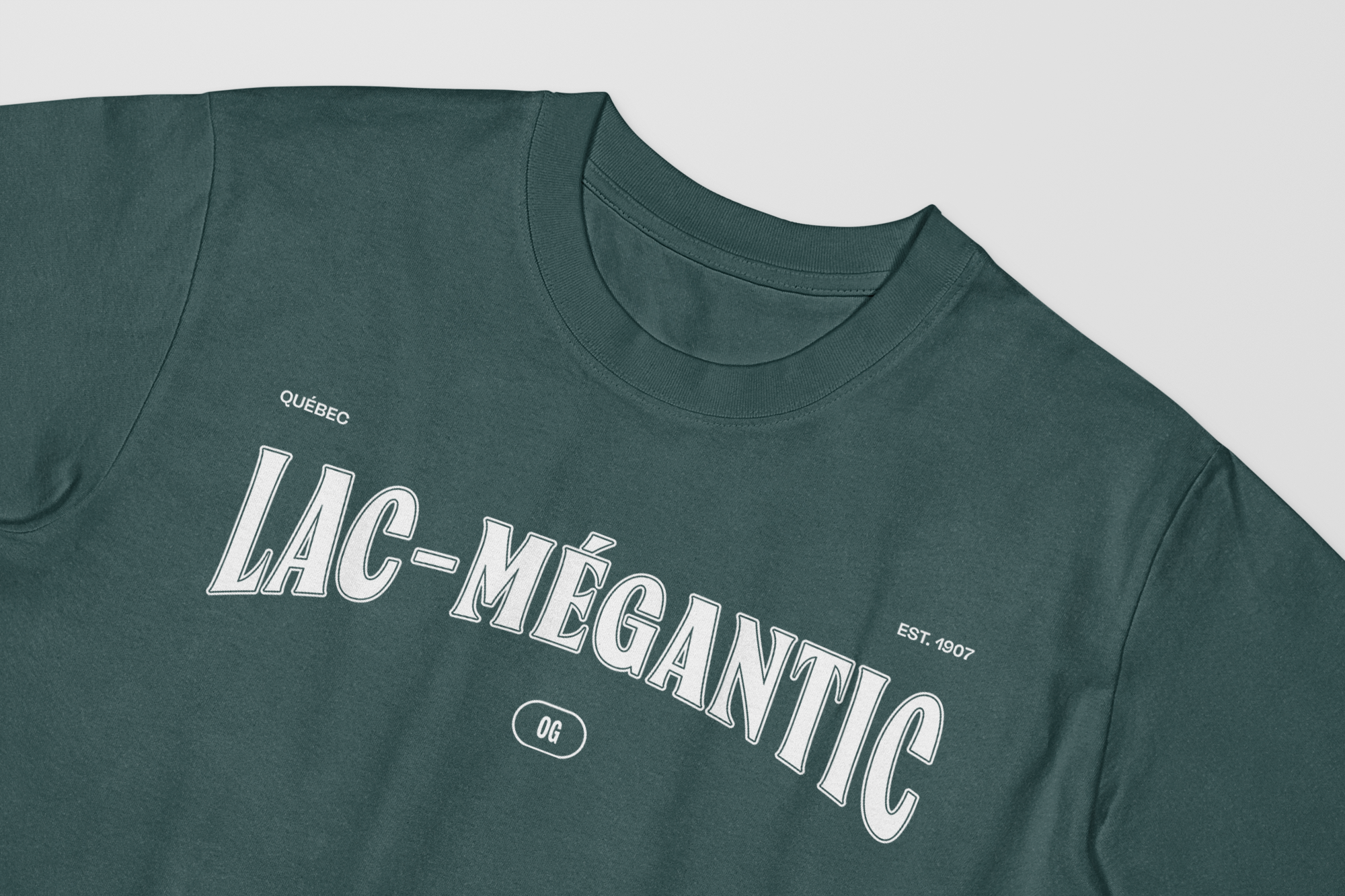 Mon T-Shirt Garçon - Lac-Megantic - Adulte - Blanc - BlueSpruce