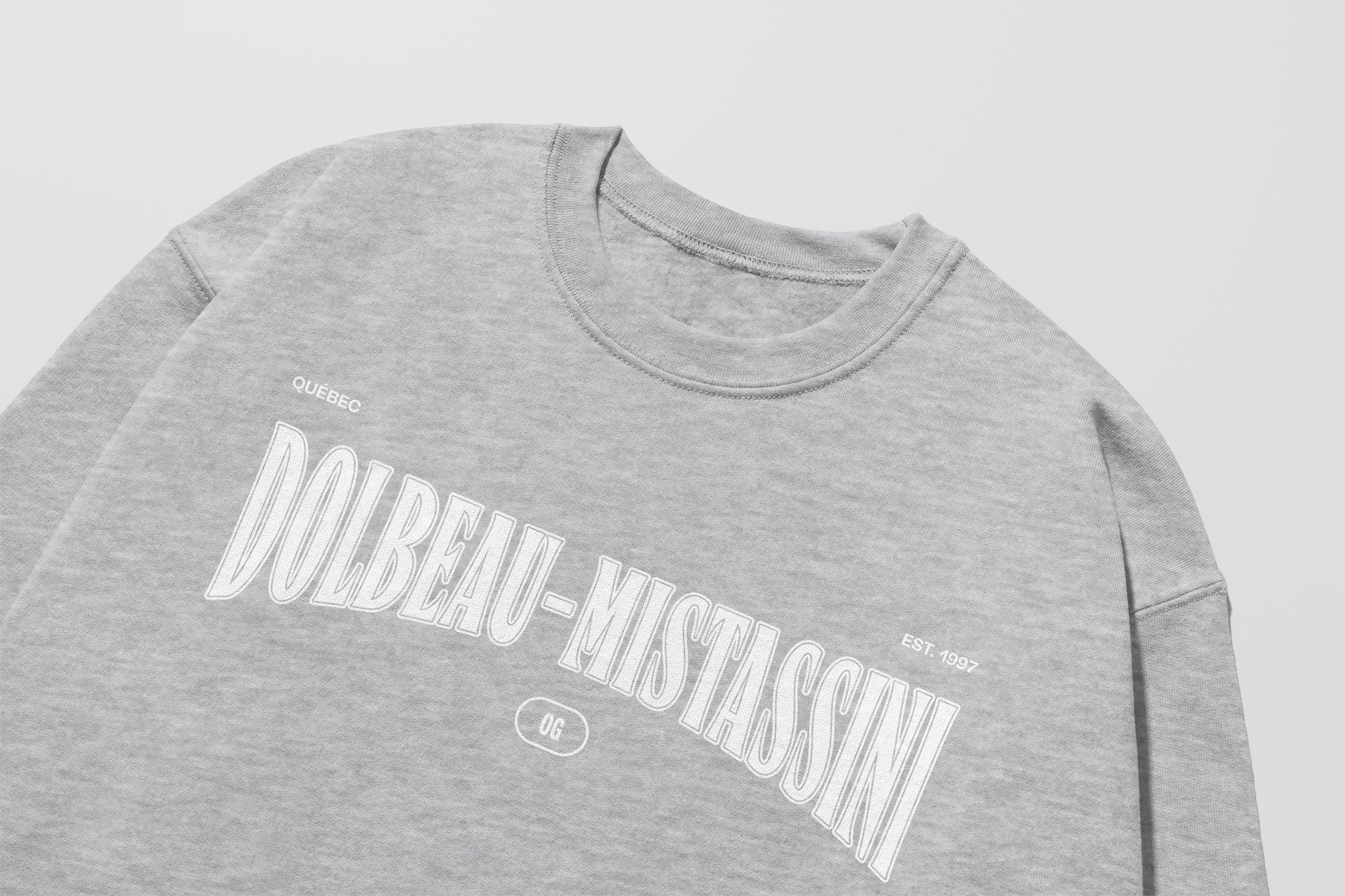 Mon Crew Fit - Enfants - Dolbeau-Mistassini - Impression en Blanc