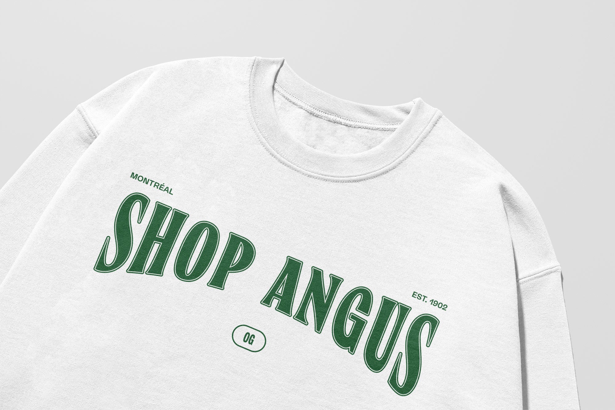 Mon Crew Fit - Adultes - Shop Angus - Impression en Vert