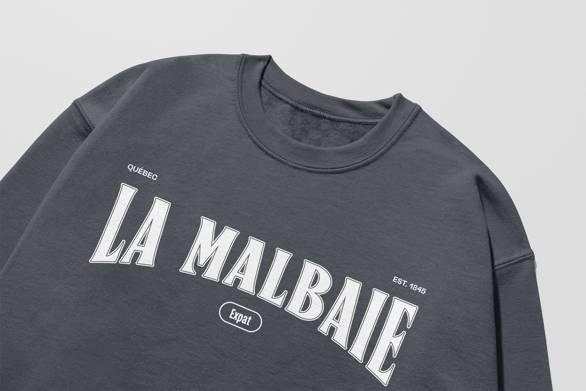 Mon Crew Fit - Enfants - La Malbaie - Impression en Blanc