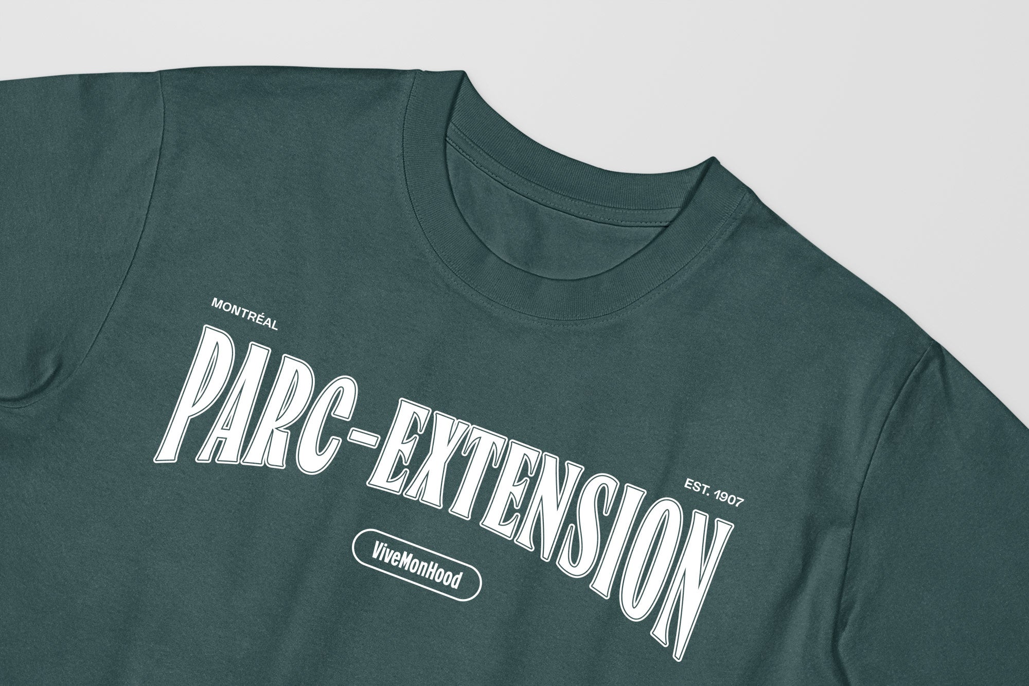 Mon T-Shirt Garçon - Adultes - Parc-Extension - Impression en Blanc