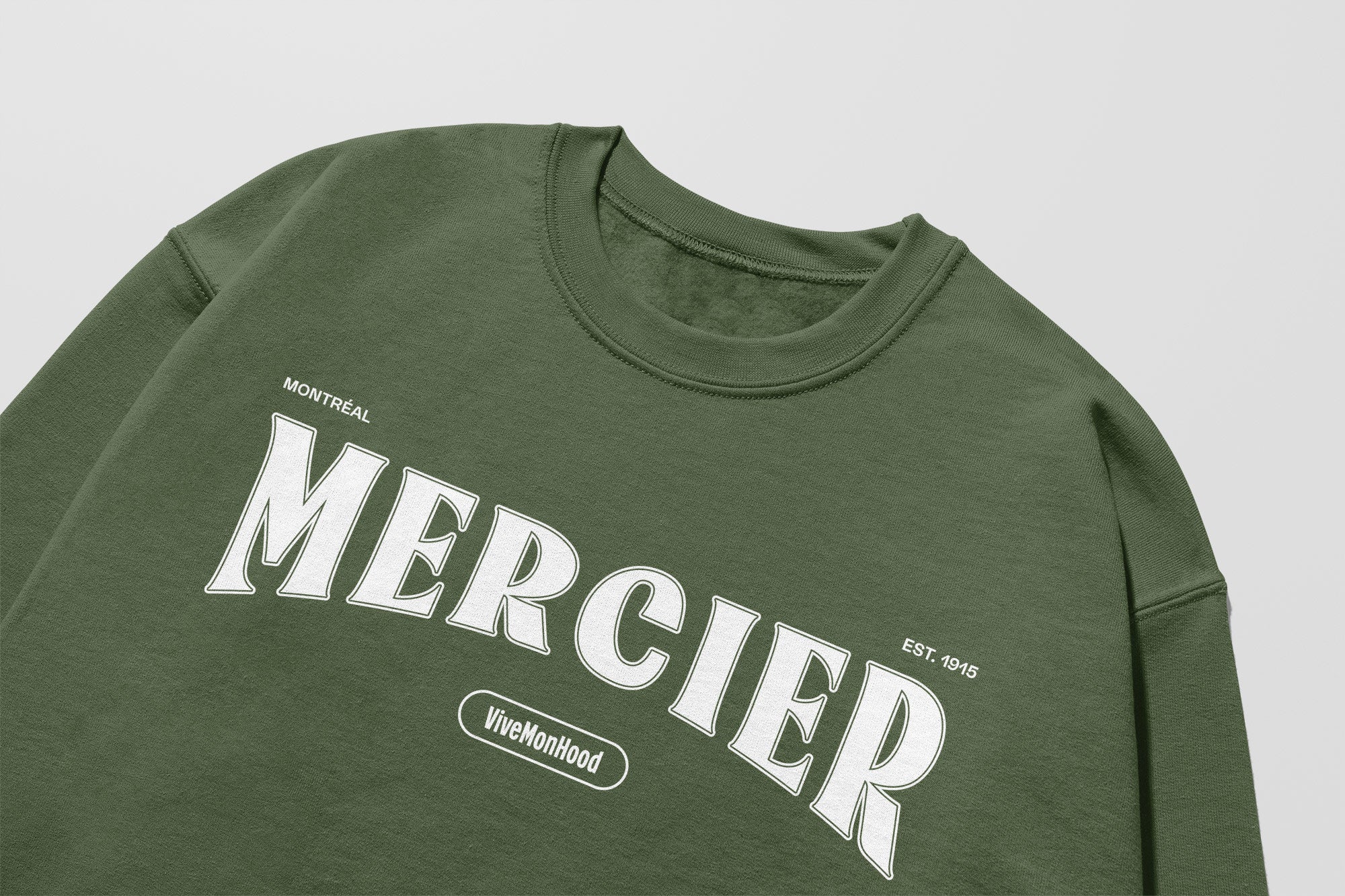 Mon Crew Confort - Adultes - Mercier - Impression en Blanc