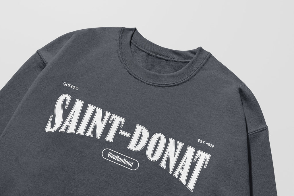 Mon Crew Fit - Enfants - Saint-Donat - Impression en Blanc