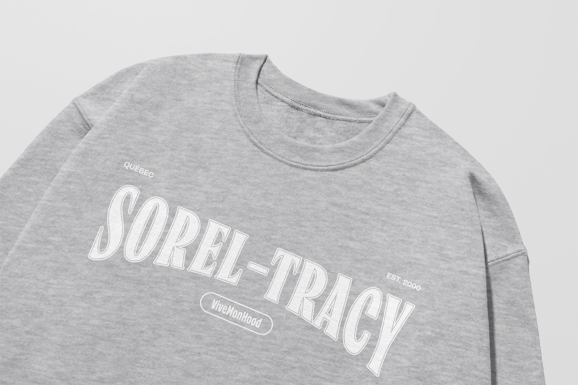 Mon Crew Fit - Adultes - Sorel-Tracy - Impression en Blanc