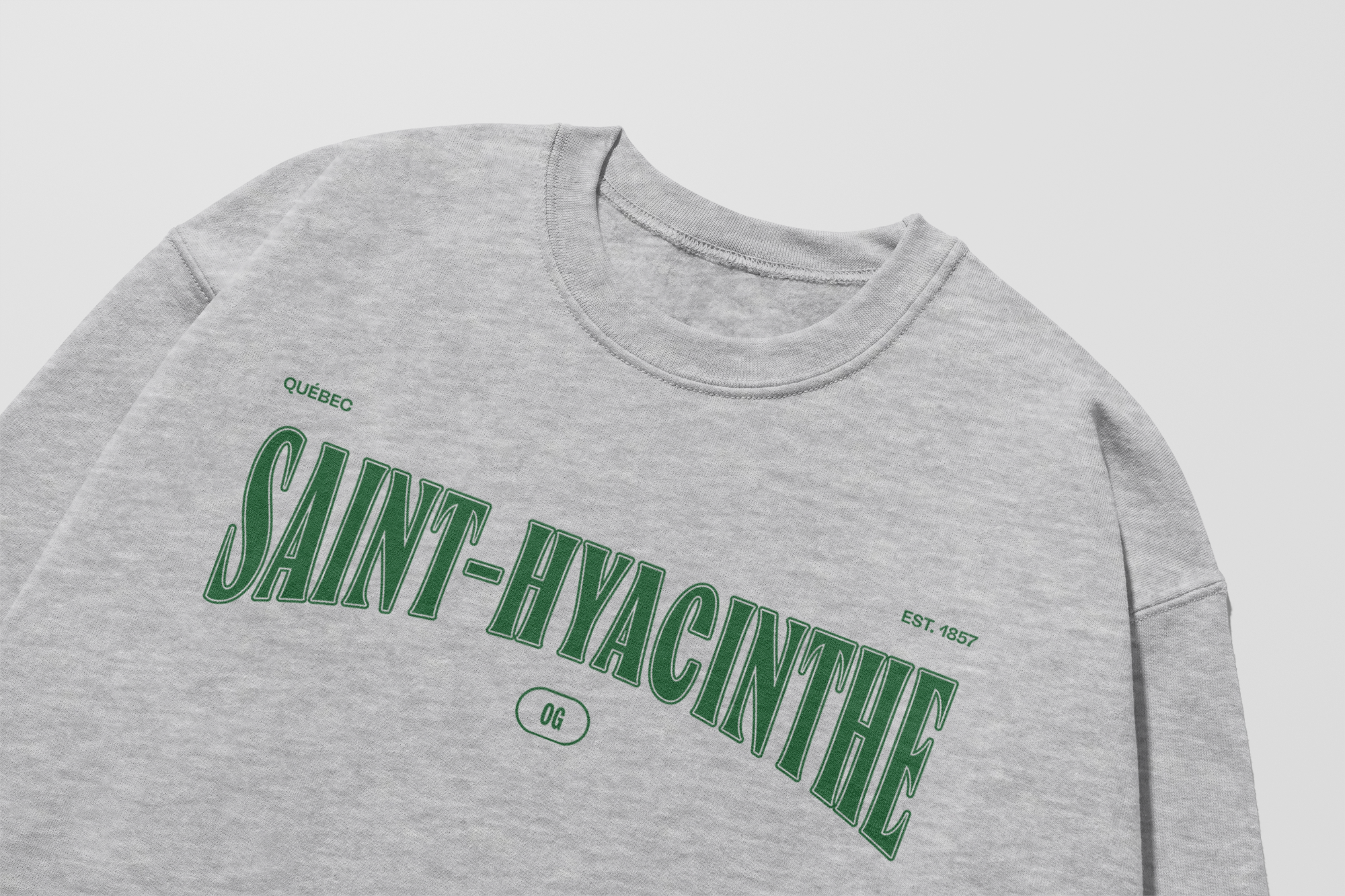 Mon Crew Fit - Saint-Hyacinthe - Adulte - Vert - Sport Gray