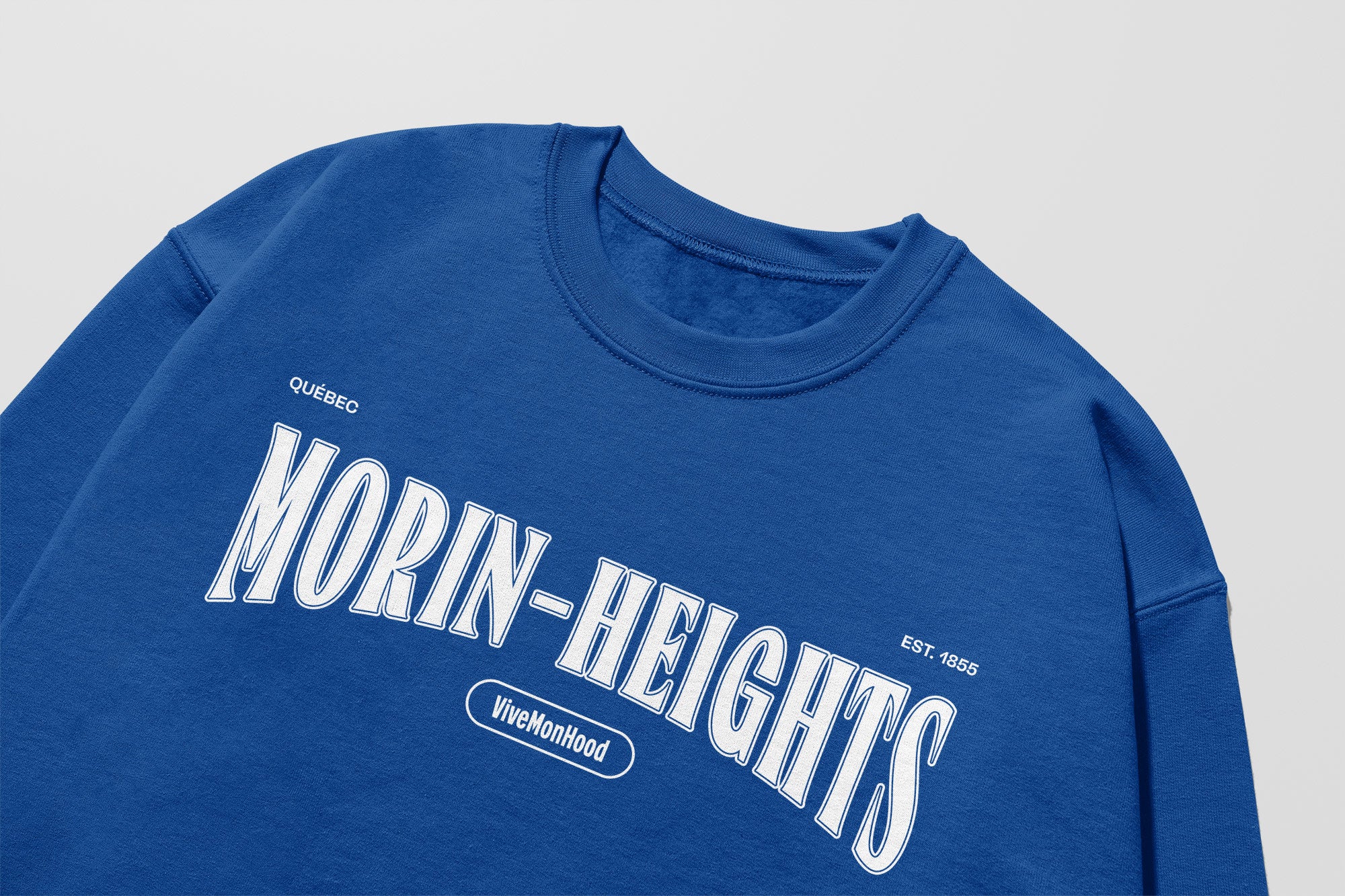 Mon Crew Confort - Adultes - Morin-Heights - Impression en Blanc