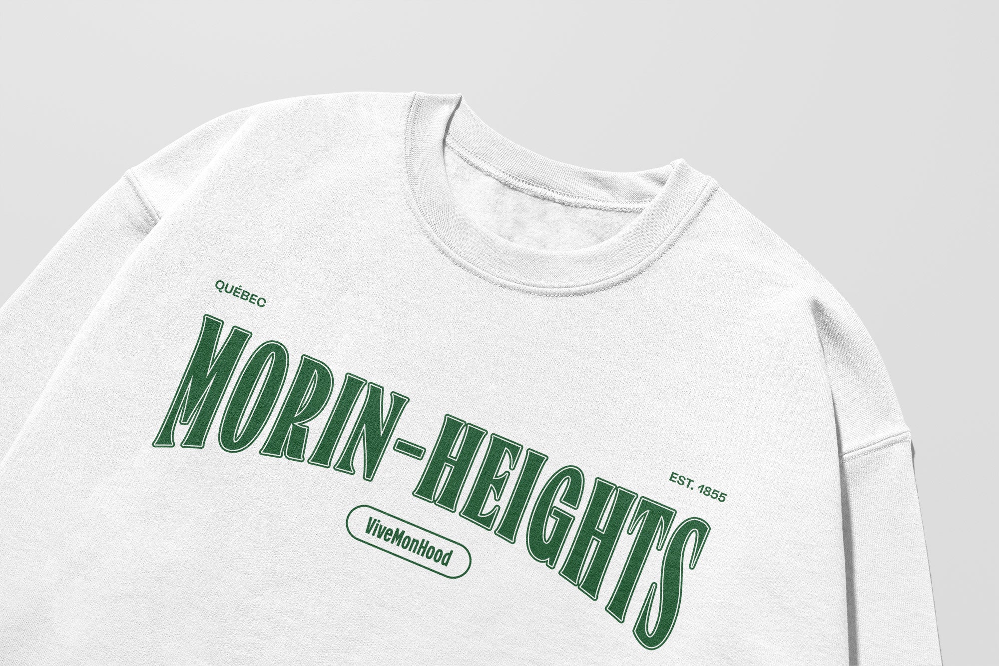 Mon Crew Fit - Adultes - Morin-Heights - Impression en Vert