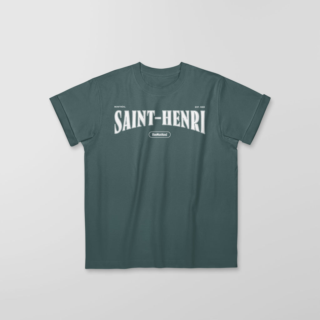 Mon T-Shirt Garçon - Adultes - Saint-Henri - Impression en Blanc