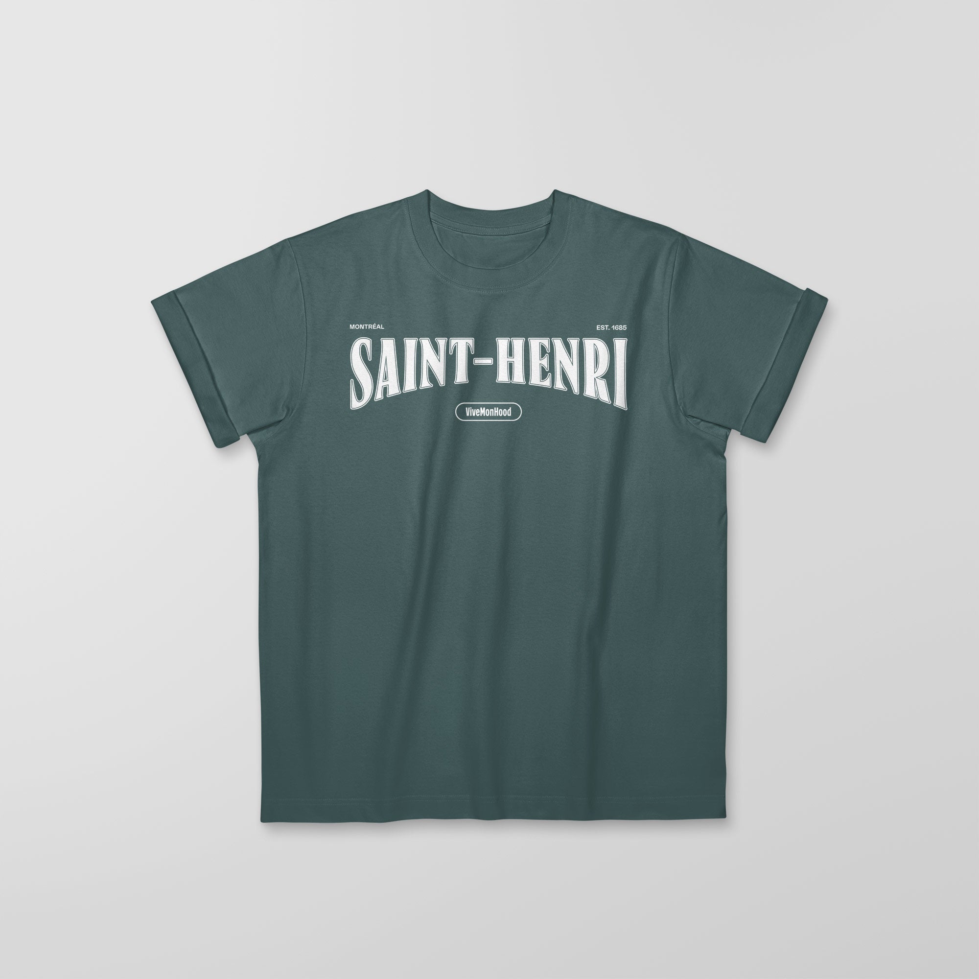 Mon T-Shirt Garçon - Adultes - Saint-Henri - Impression en Blanc
