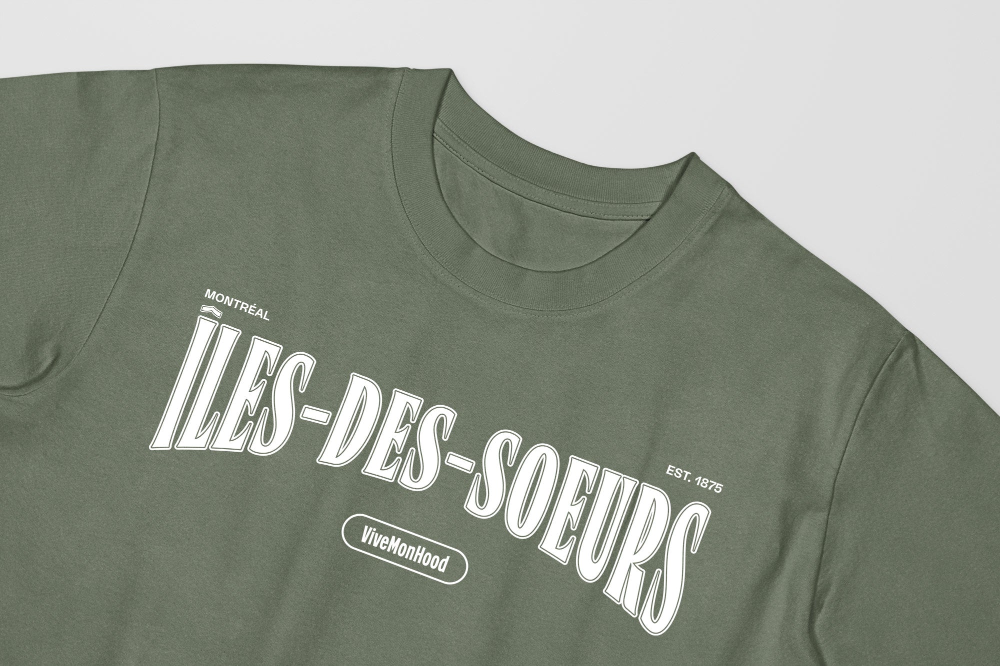 Mon T-Shirt Garçon - Adultes - Îles-des-soeurs - Impression en Blanc