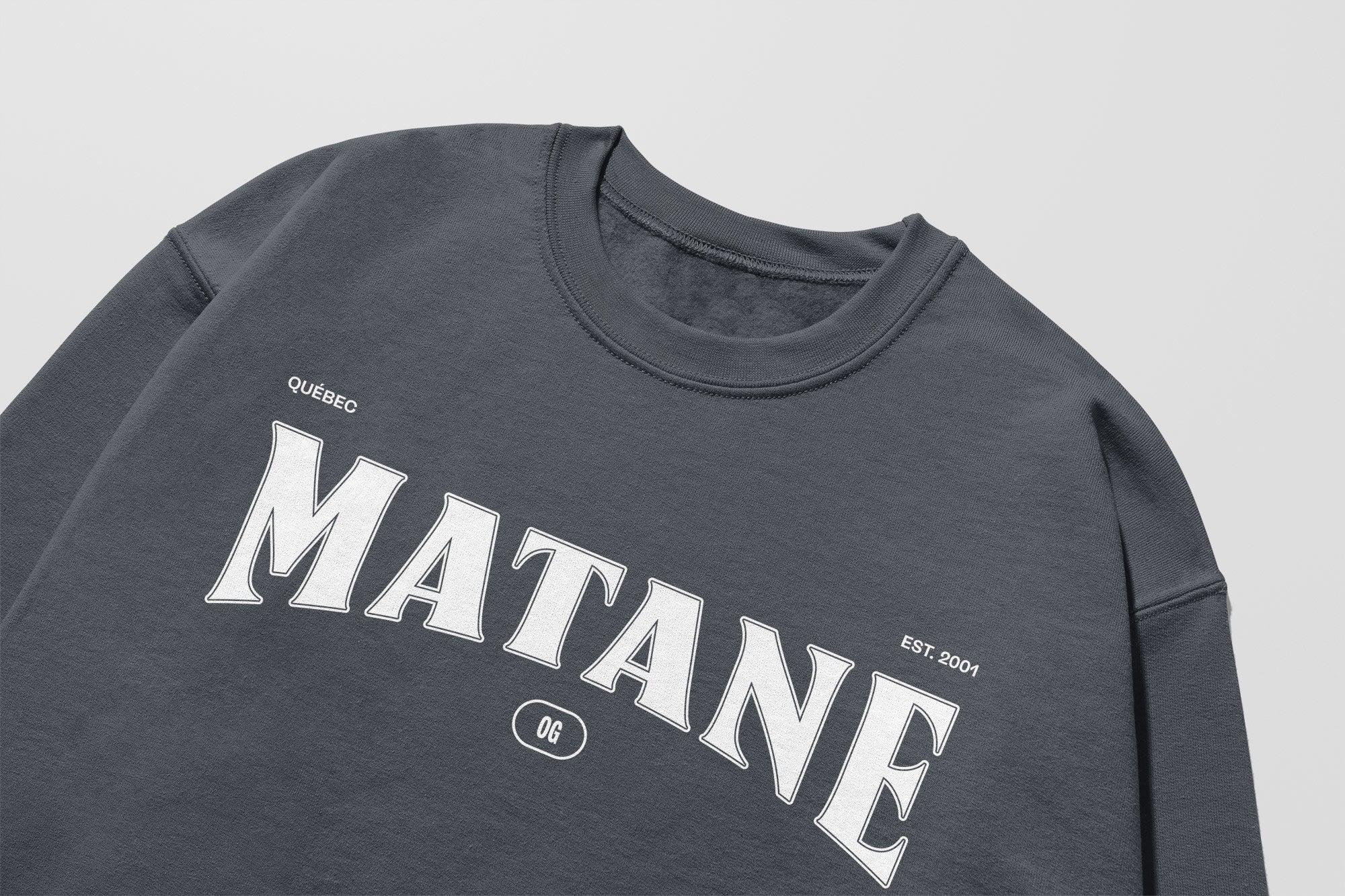 Mon Crew Fit - Enfants - Matane - Impression en Blanc