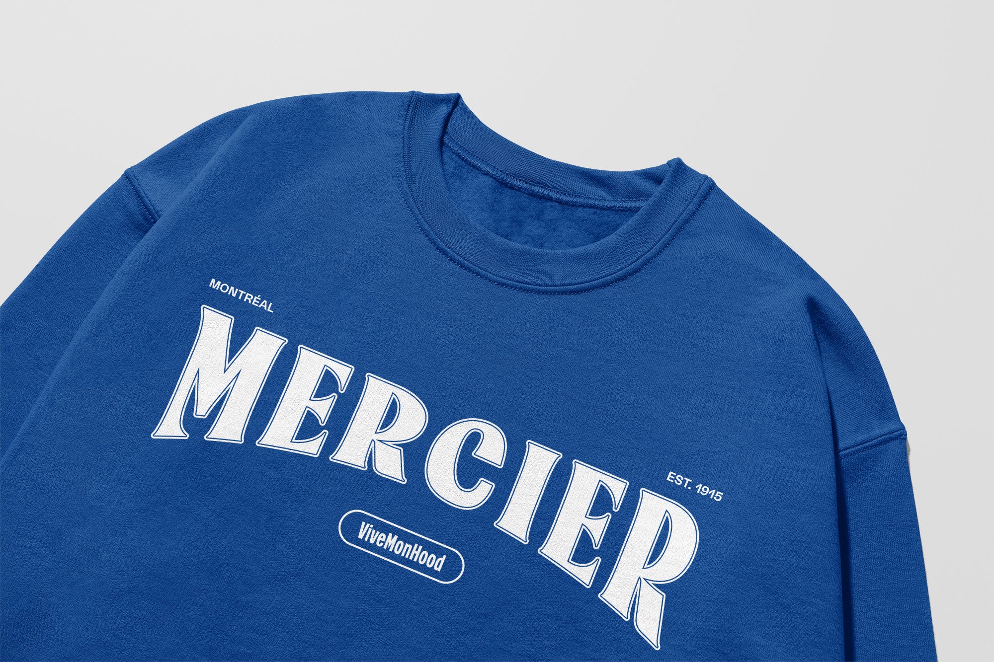Mon Crew Confort - Adultes - Mercier - Impression en Blanc