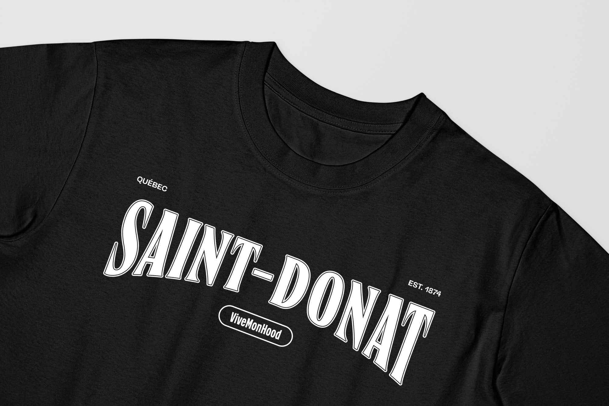 Mon T-Shirt Garçon - Adultes - Saint-Donat - Impression en Blanc