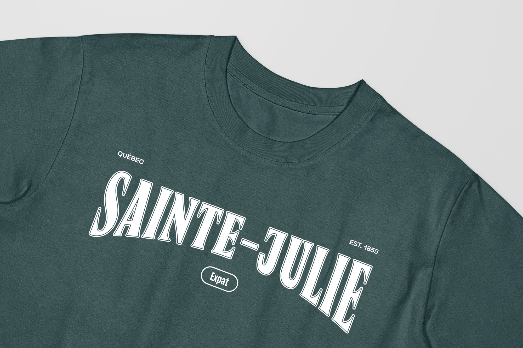 Mon T-Shirt Garçon - Adultes - Sainte-Julie - Impression en Blanc