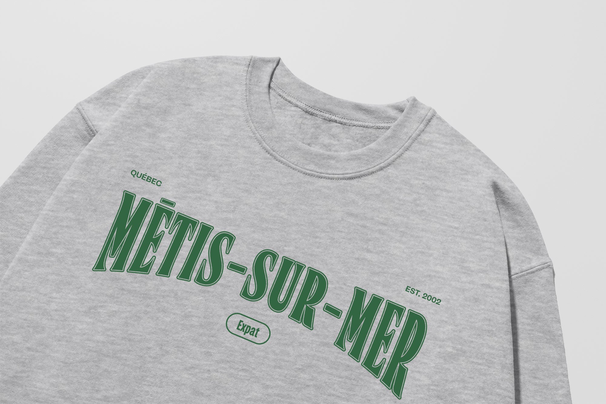 Mon Crew Fit - Adultes - Metis-Sur-Mer - Impression en Vert