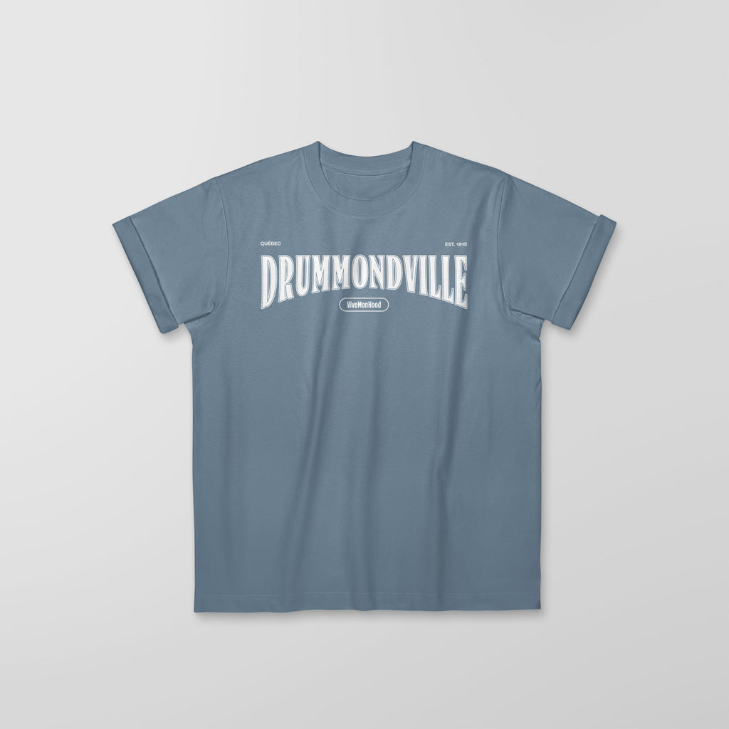 Mon T-Shirt Garçon - Adultes - Drummondville - Impression en Blanc