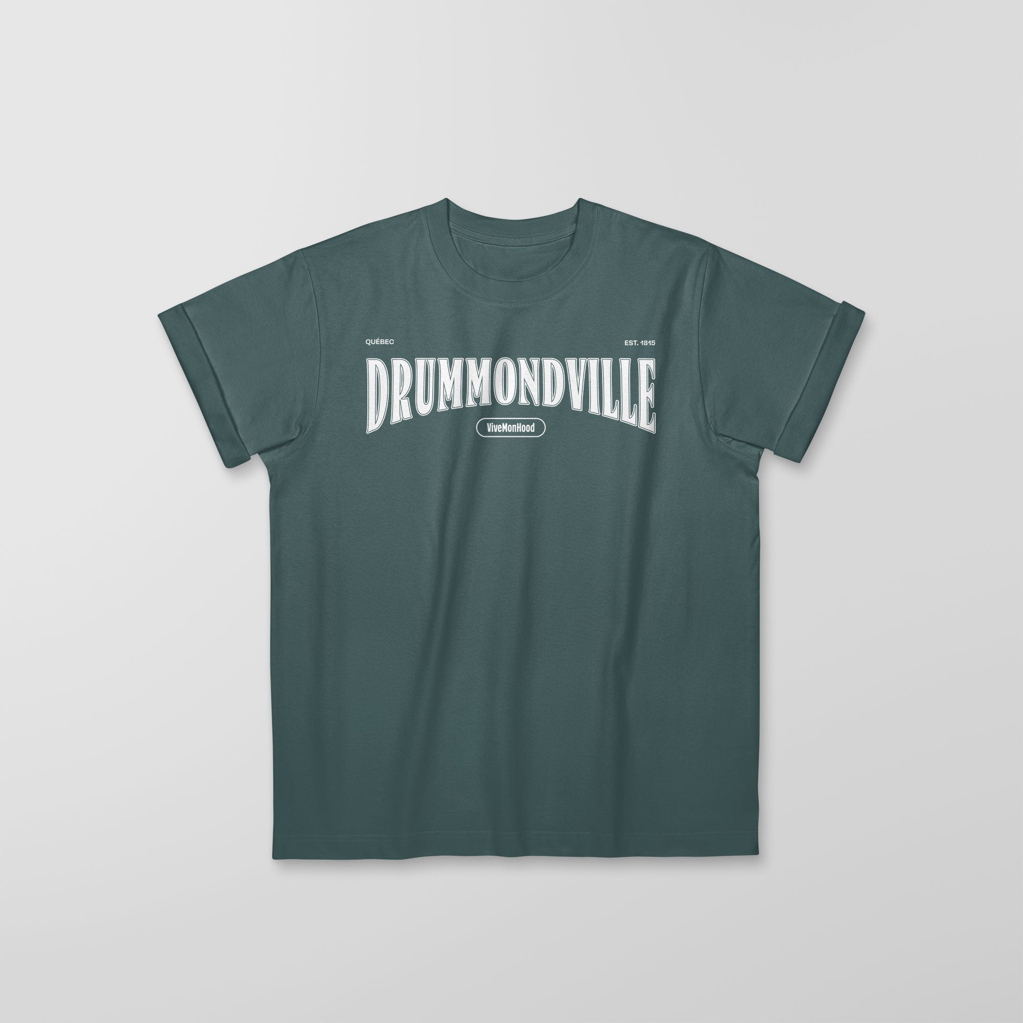 Mon T-Shirt Garçon - Adultes - Drummondville - Impression en Blanc