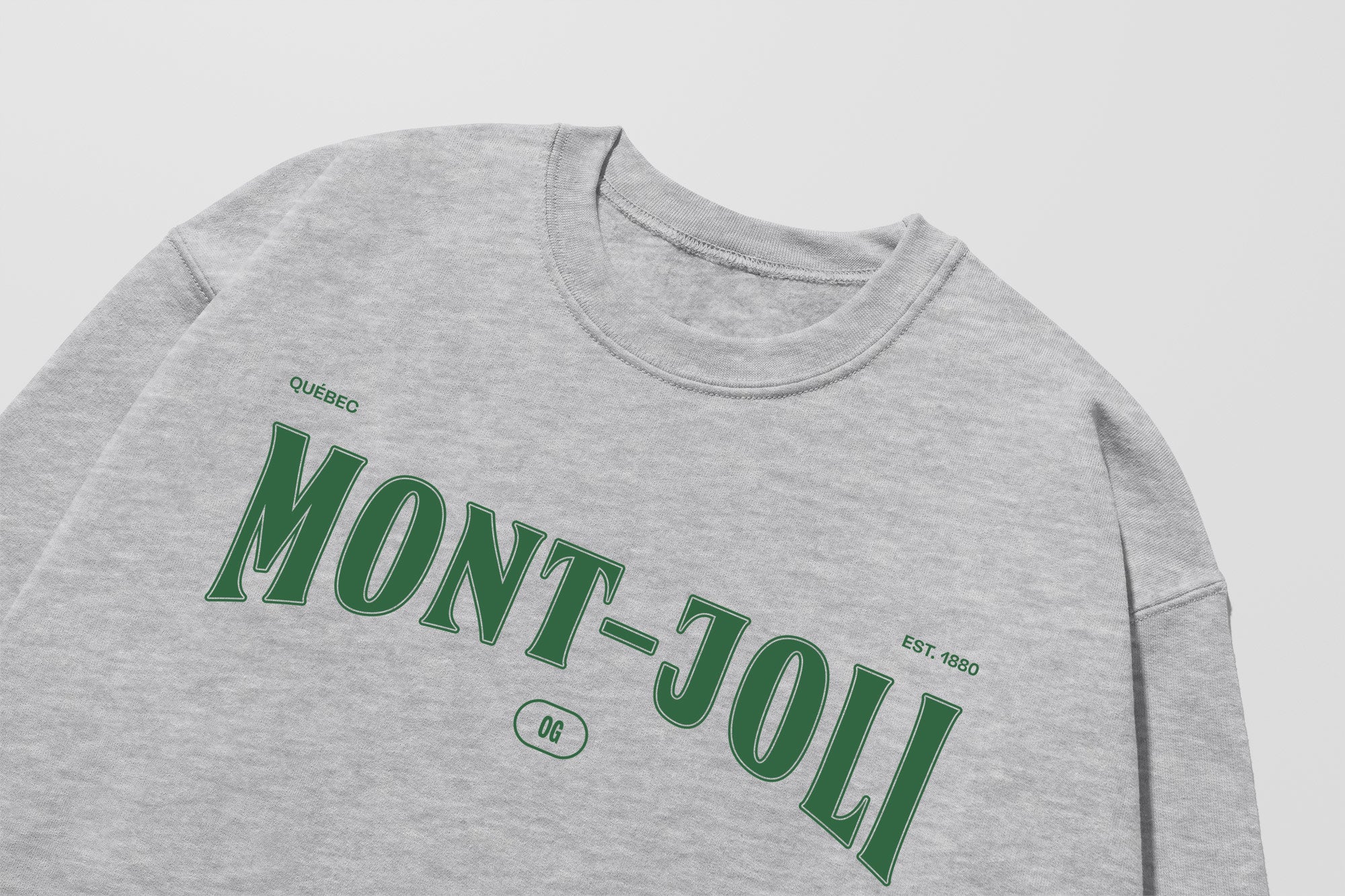 Mon Crew Fit - Adultes - Mont-Joli - Impression en Vert