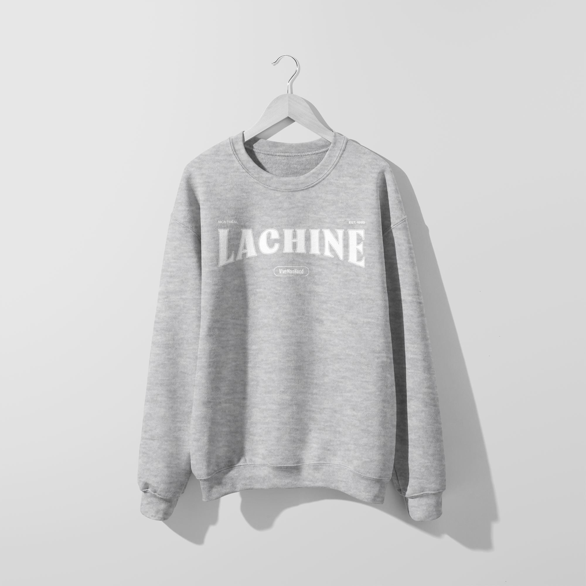 Mon Crew Fit - Lachine - Adulte - Blanc - Sport Gray