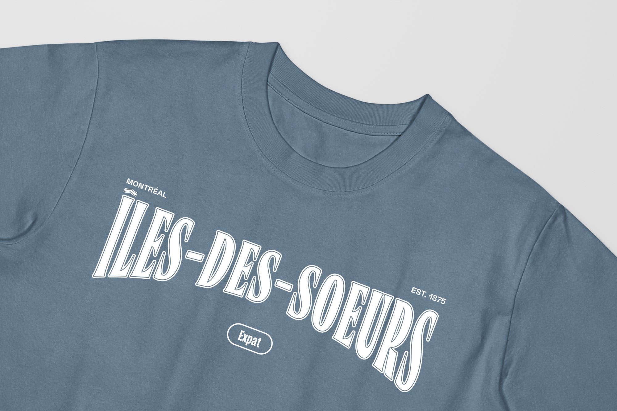 Mon T-Shirt Garçon - Adultes - Îles-des-soeurs - Impression en Blanc