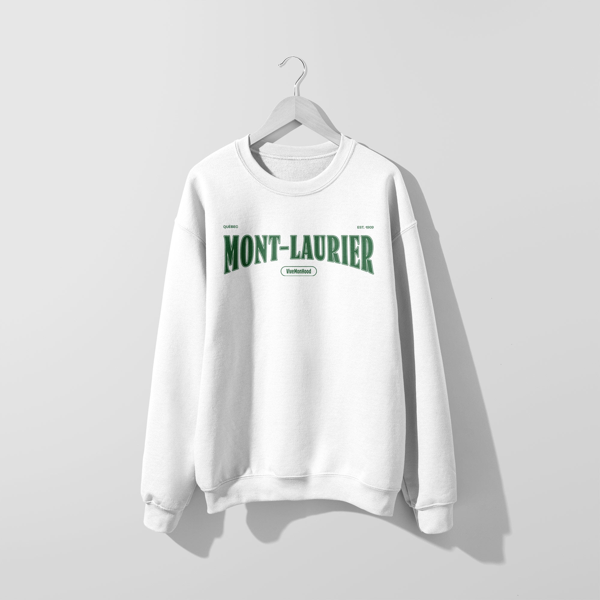 Mon Crew Fit - Adultes - Mont-Laurier - Impression en Vert