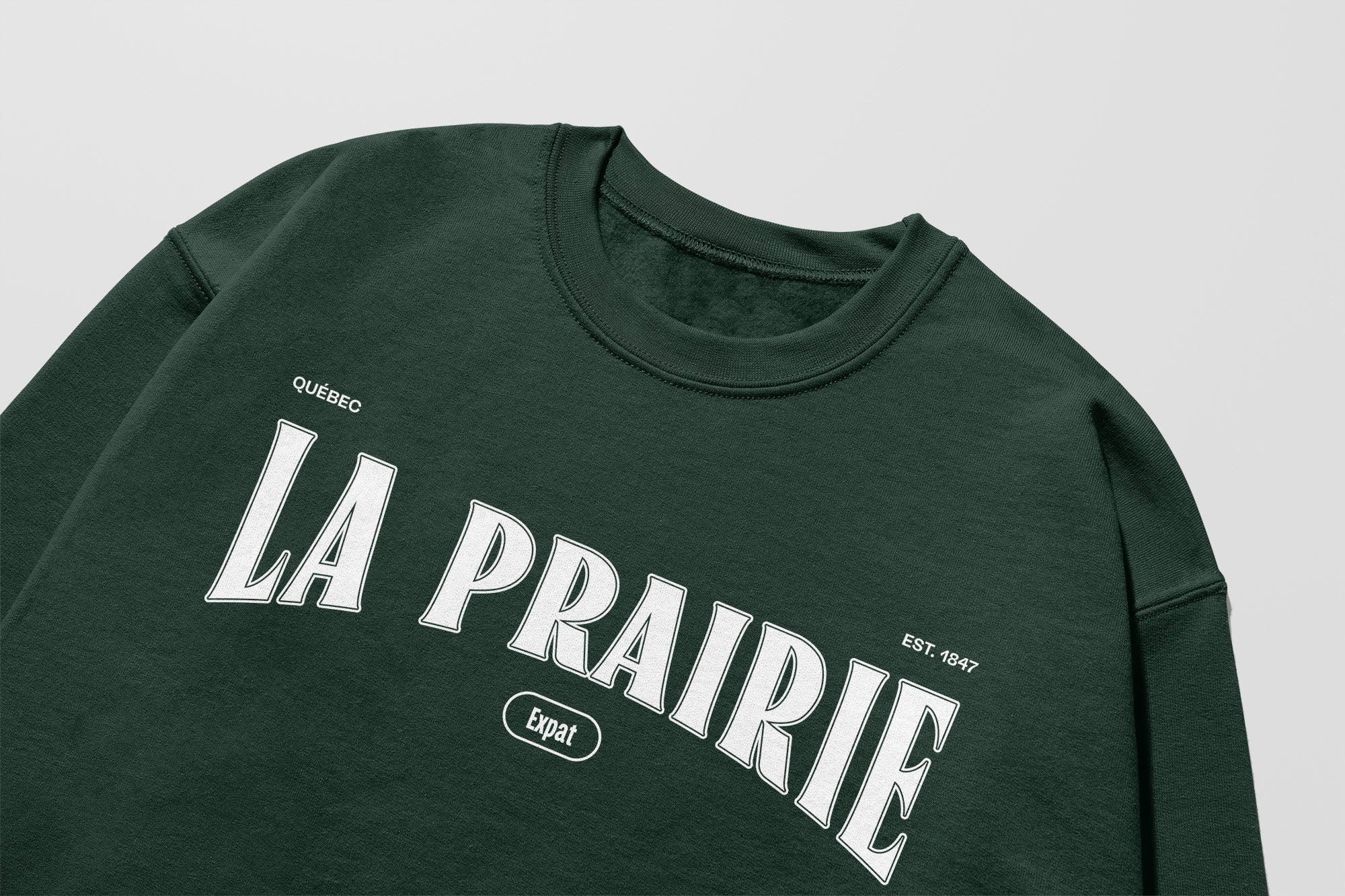 Mon Crew Confort - Adultes - La Prairie - Impression en Blanc