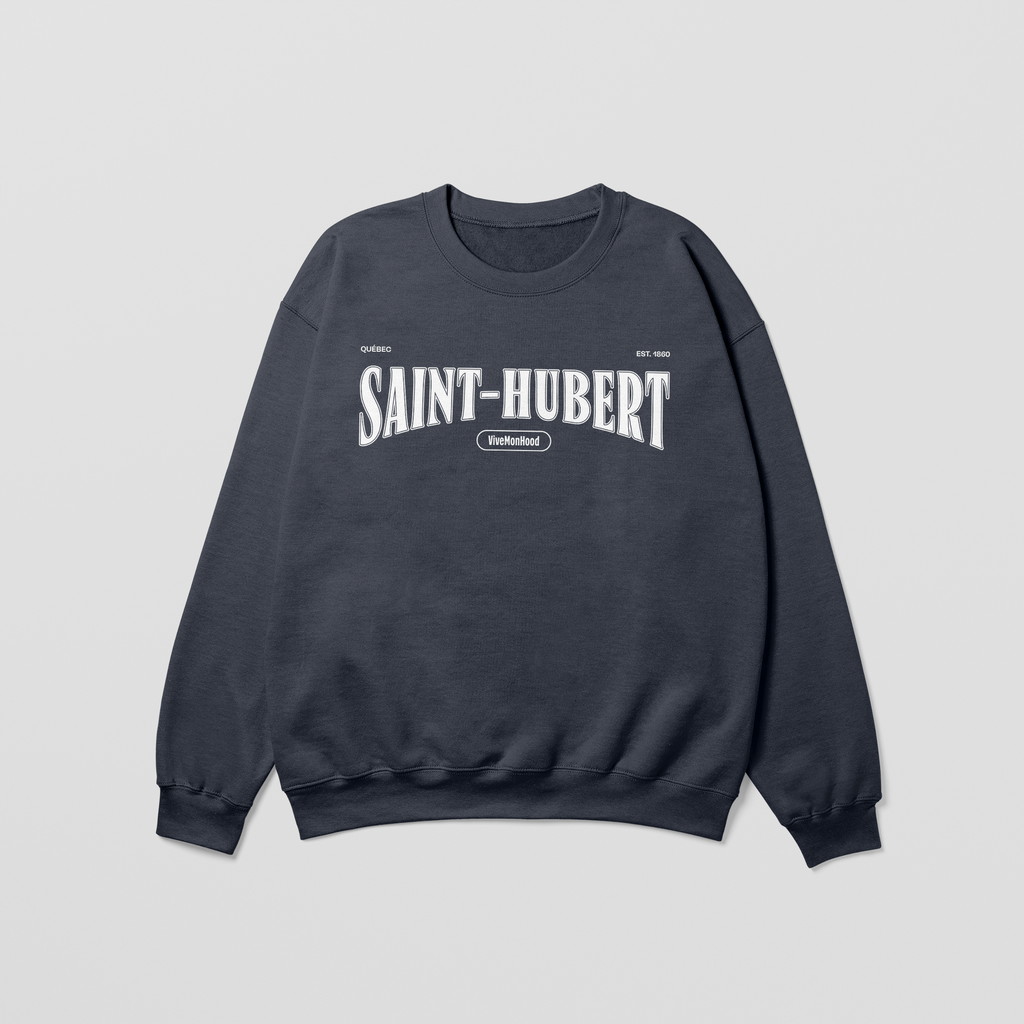 Mon Crew Fit - Saint-Hubert - Enfant - Blanc - Dark Heather