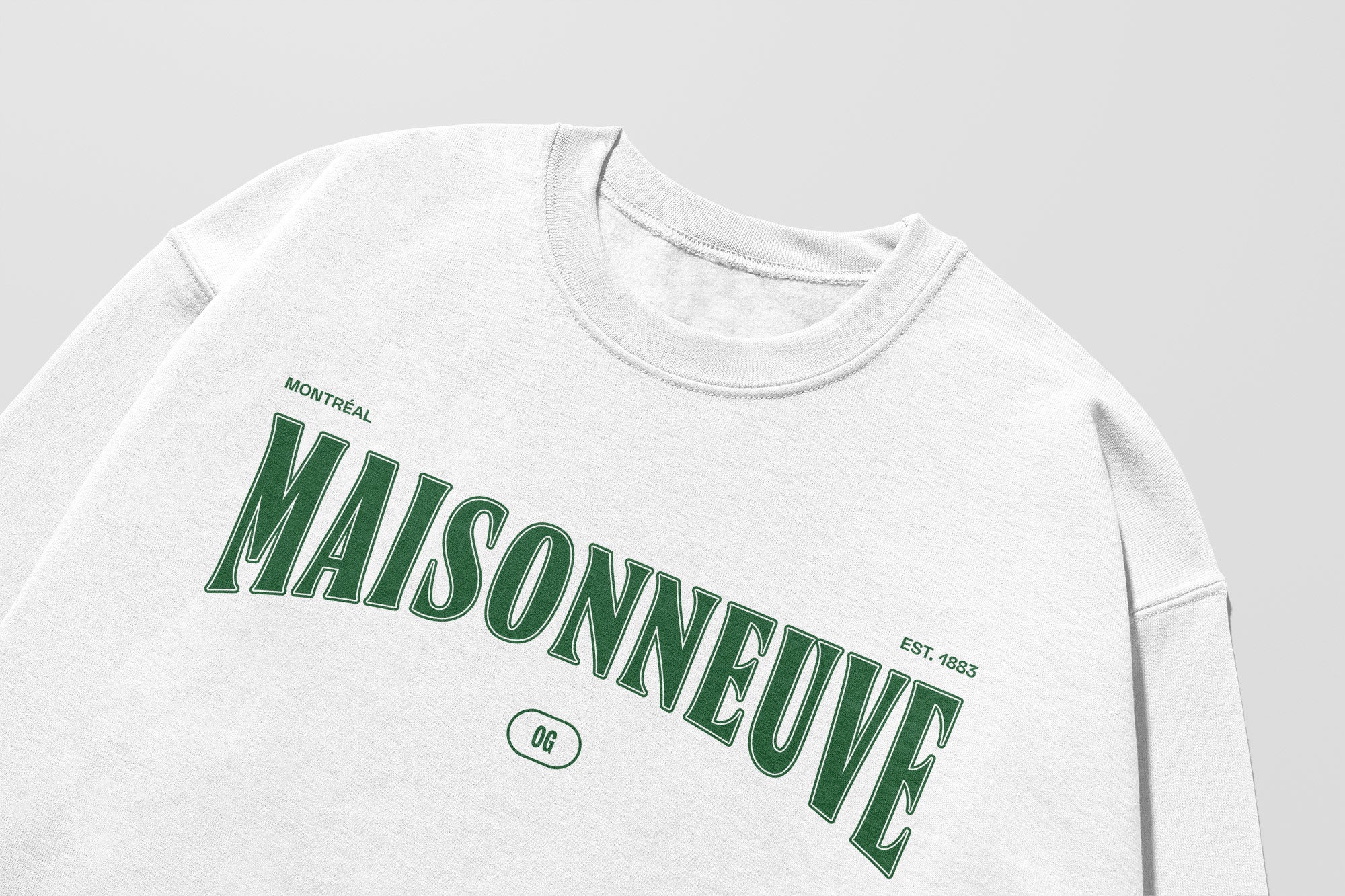 Mon Crew Fit - Adultes - Maisonneuve - Impression en Vert