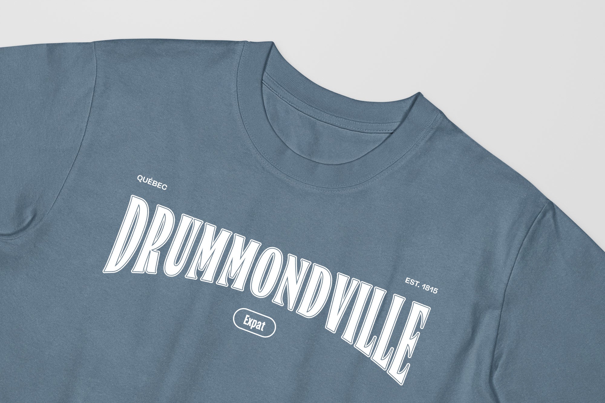 Mon T-Shirt Garçon - Adultes - Drummondville - Impression en Blanc