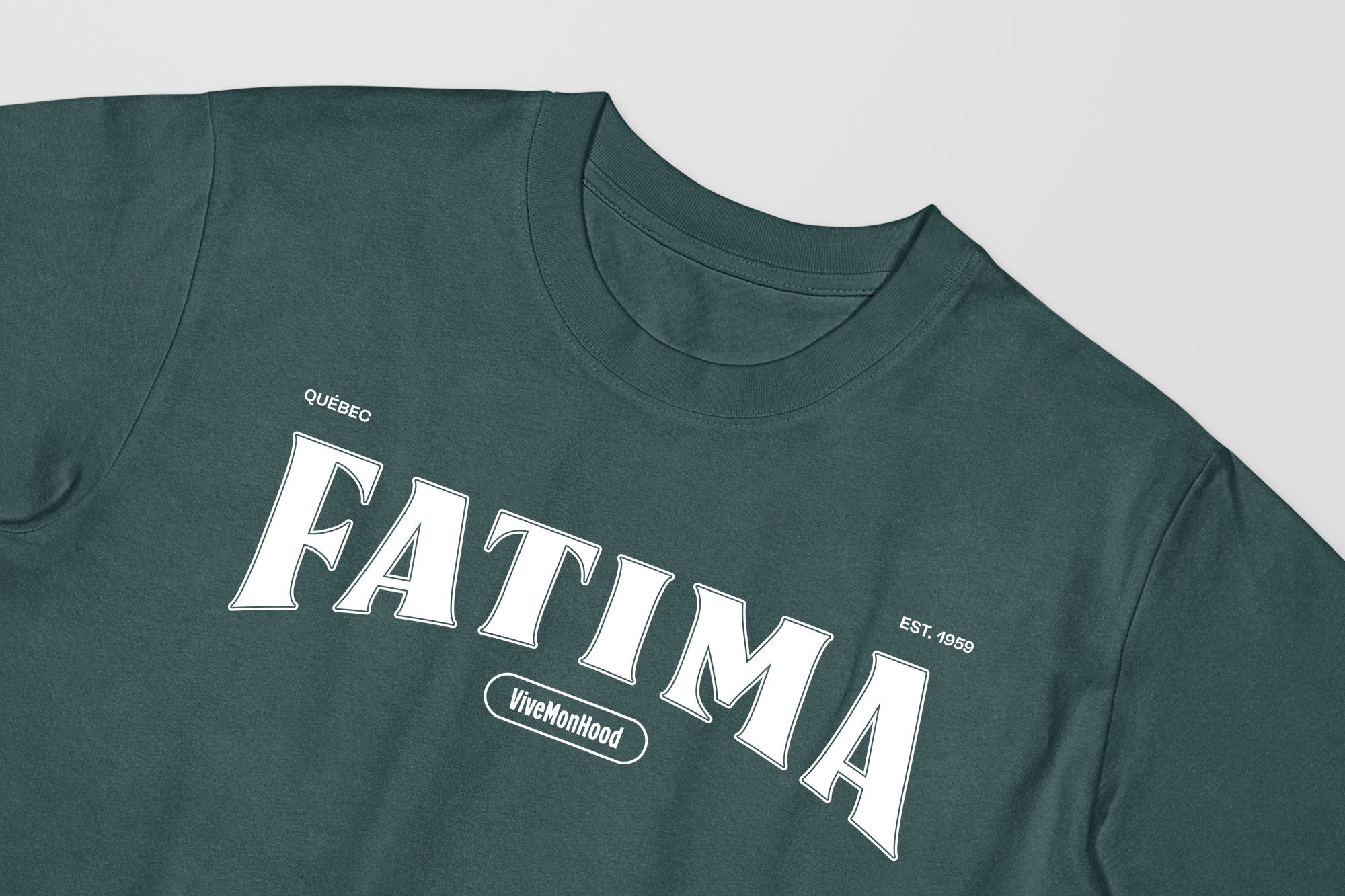 Mon T-Shirt Garçon - Adultes - Fatima - Impression en Blanc
