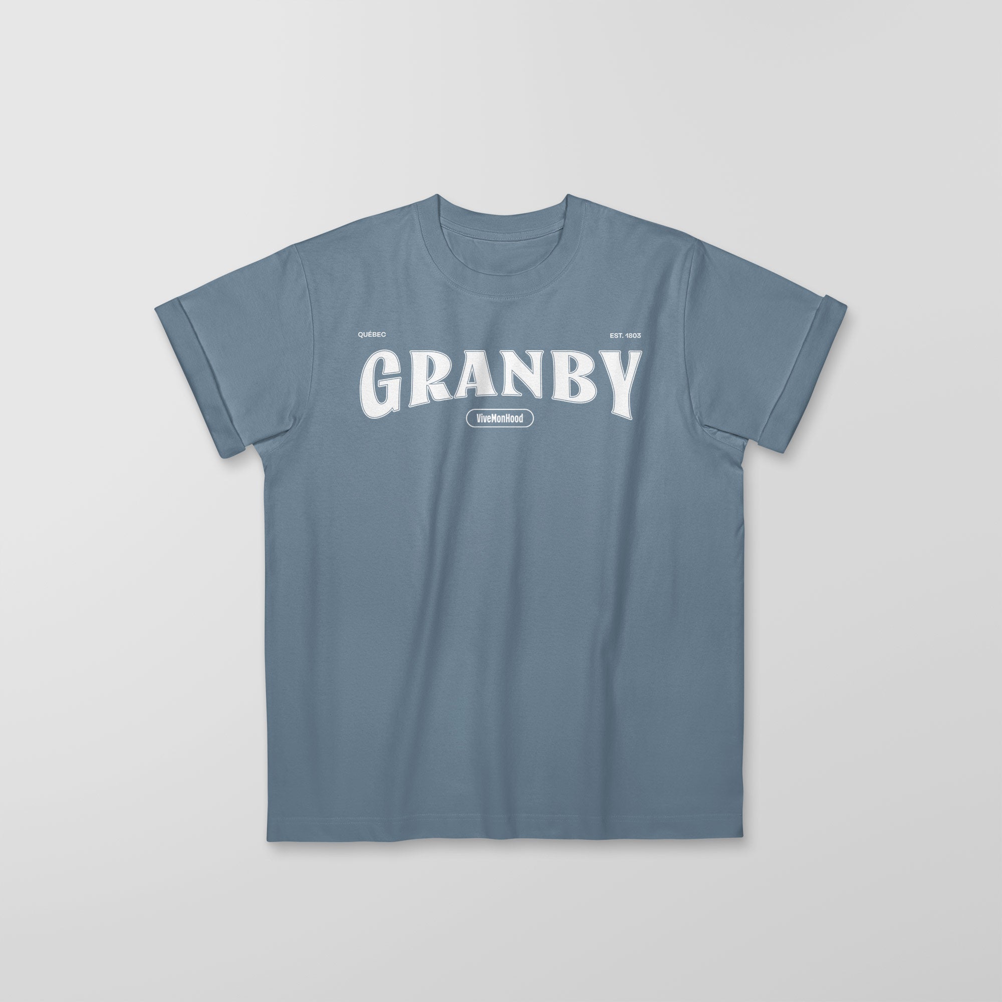 Mon T-Shirt Garçon - Adultes - Granby - Impression en Blanc
