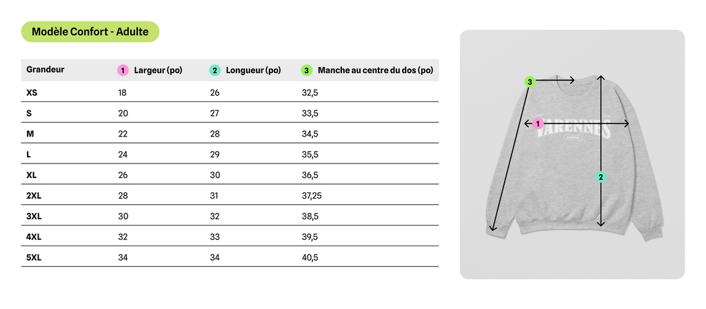 Mon Crew Confort - Ville de Gagnon - Adulte - Blanc - Royal