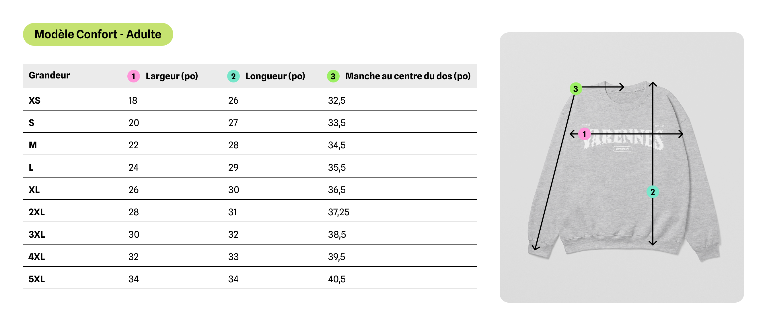 Mon Crew Confort - Ville de Gagnon - Adulte - Blanc - Royal