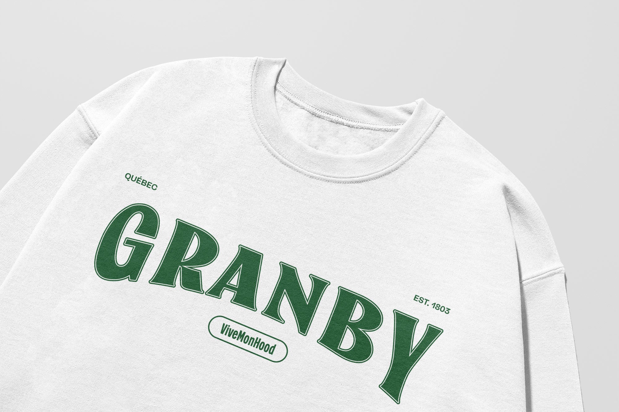 Mon Crew Fit - Adultes - Granby - Impression en Vert