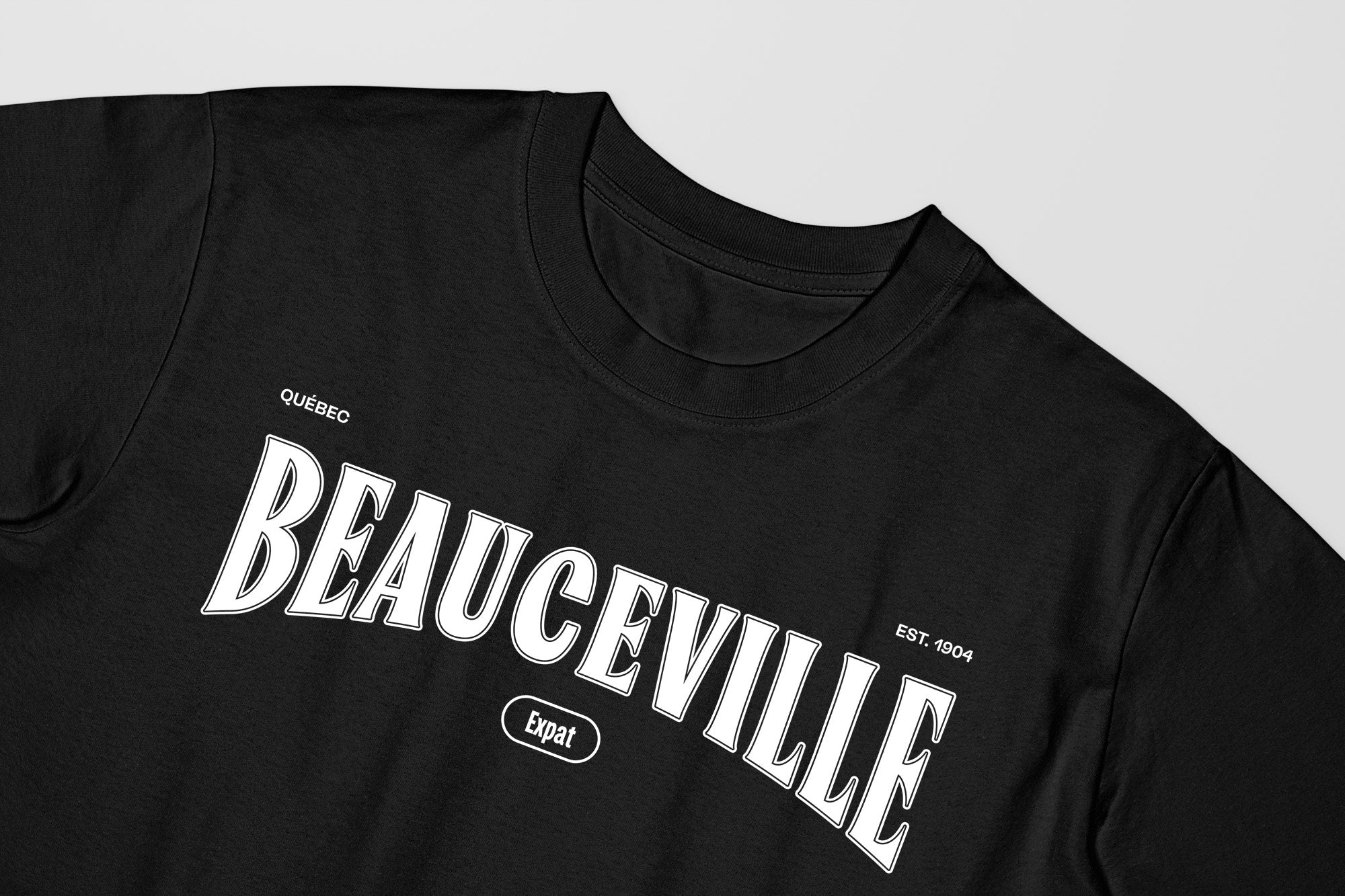 Mon T-Shirt Garçon - Adultes - Beauceville - Impression en Blanc