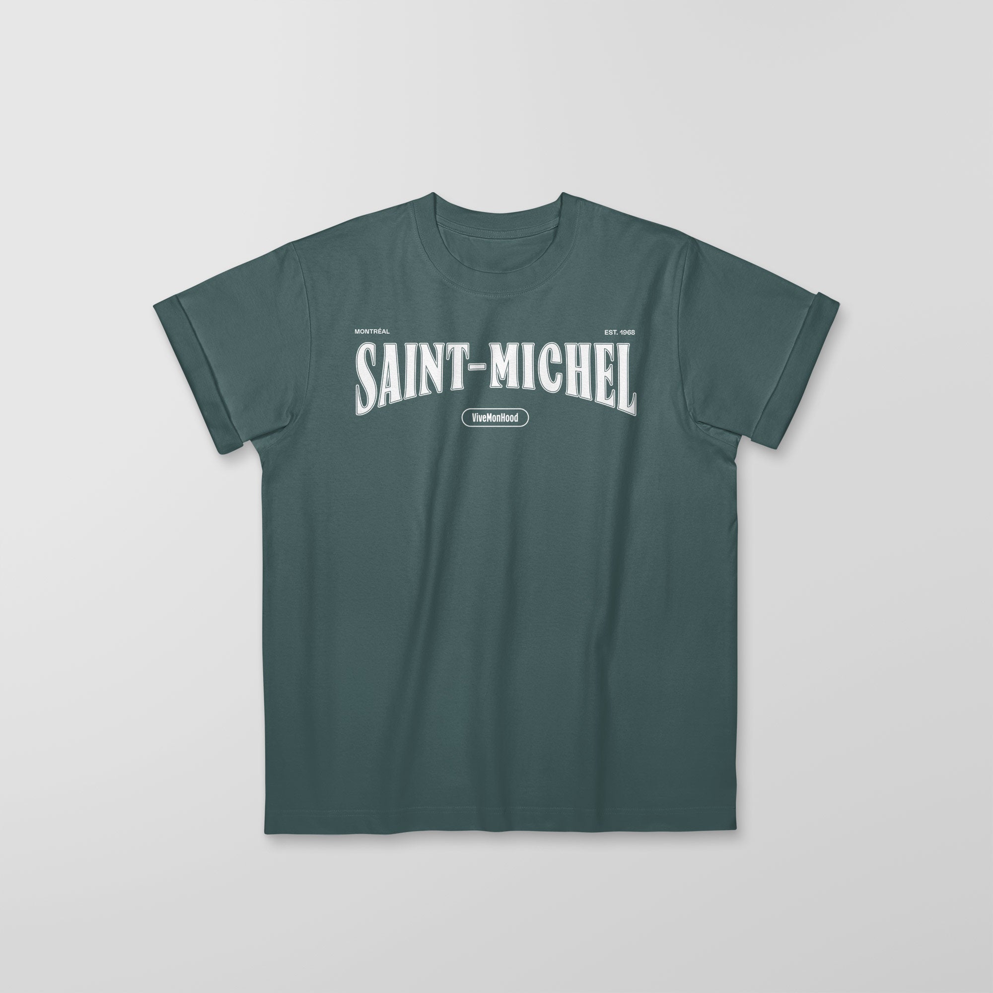 Mon T-Shirt Garçon - Adultes - Saint-Michel - Impression en Blanc