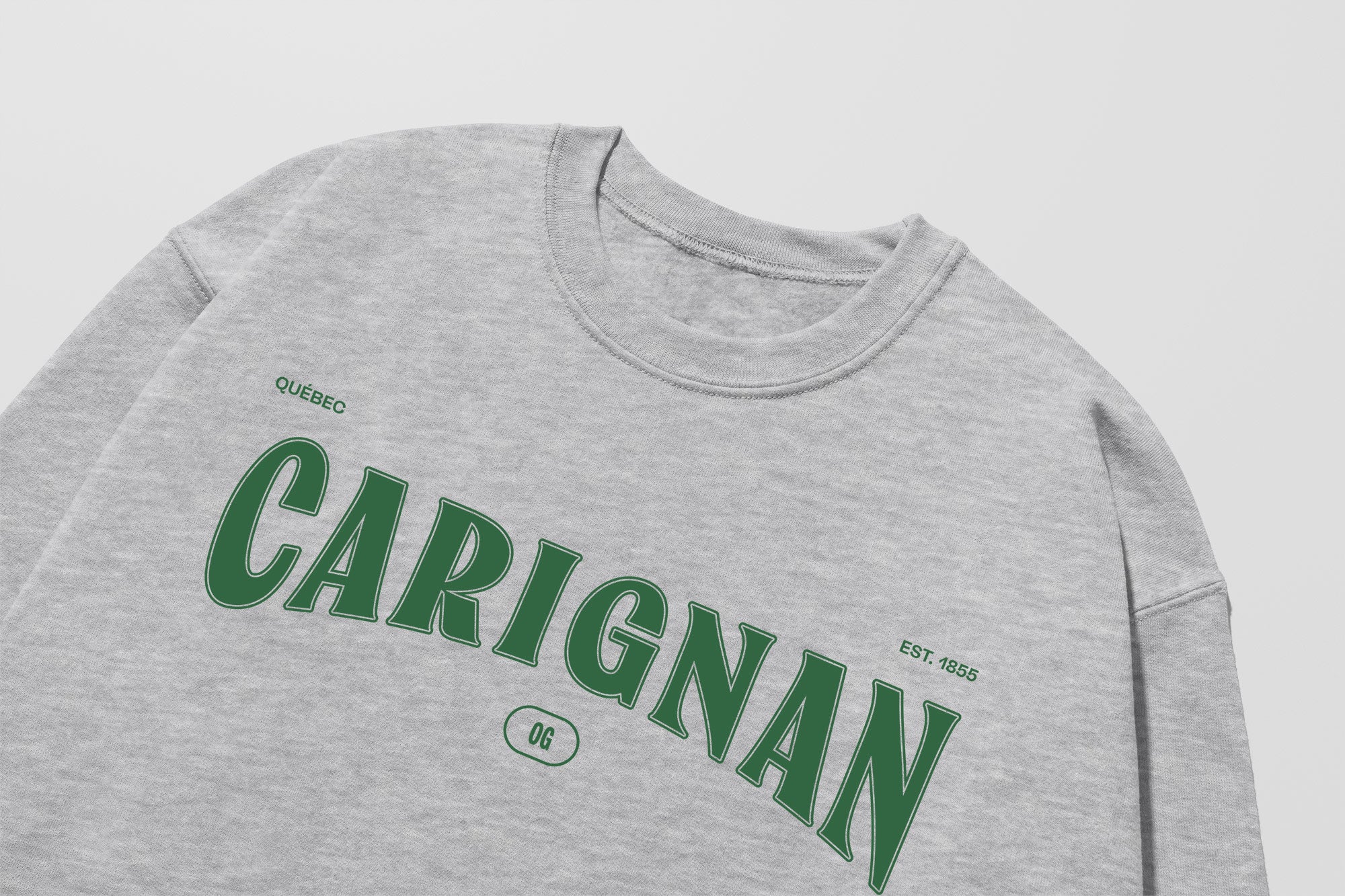 Mon Crew Fit - Adultes - Carignan - Impression en Vert