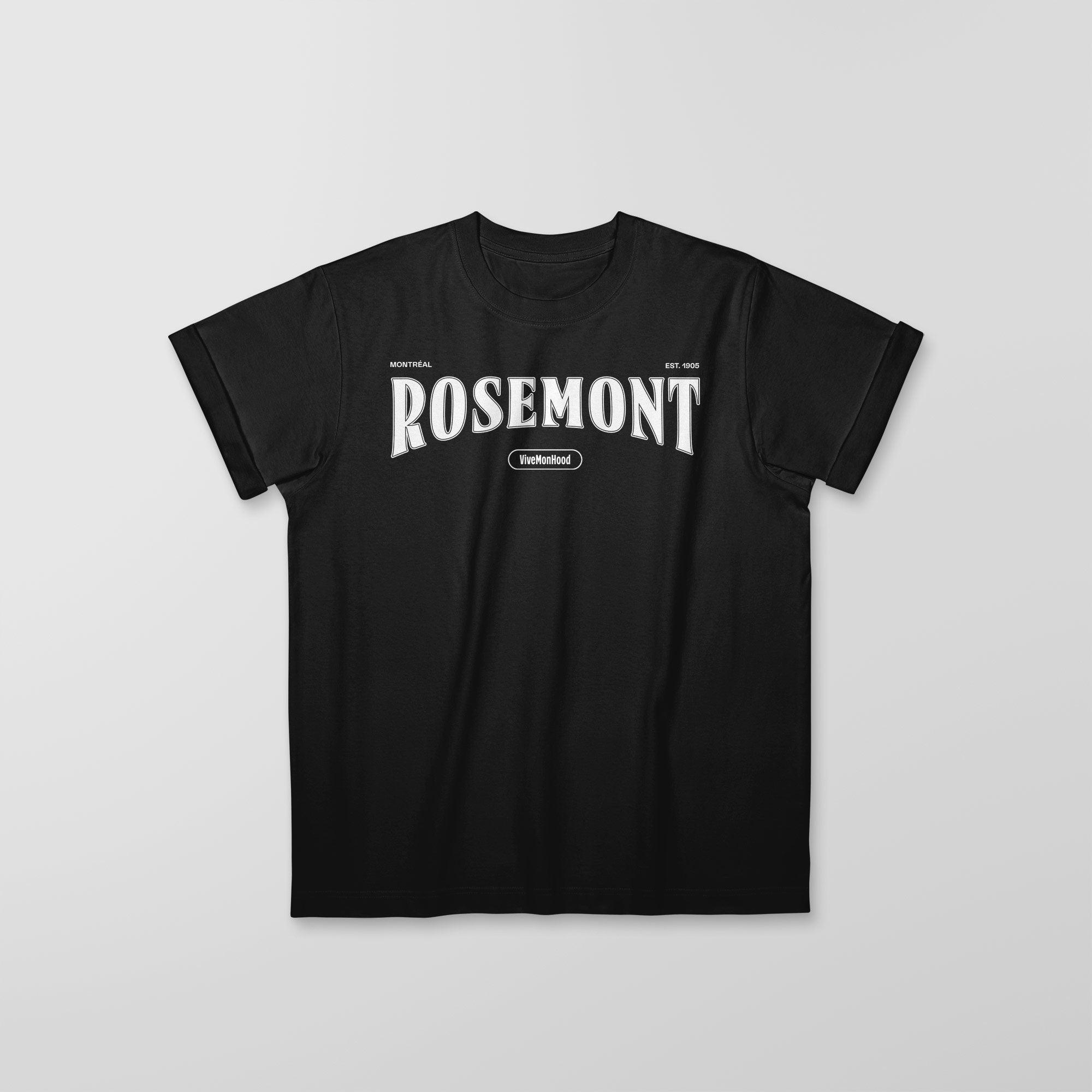 Mon T-Shirt Garçon - Adultes - Rosemont - Impression en Blanc